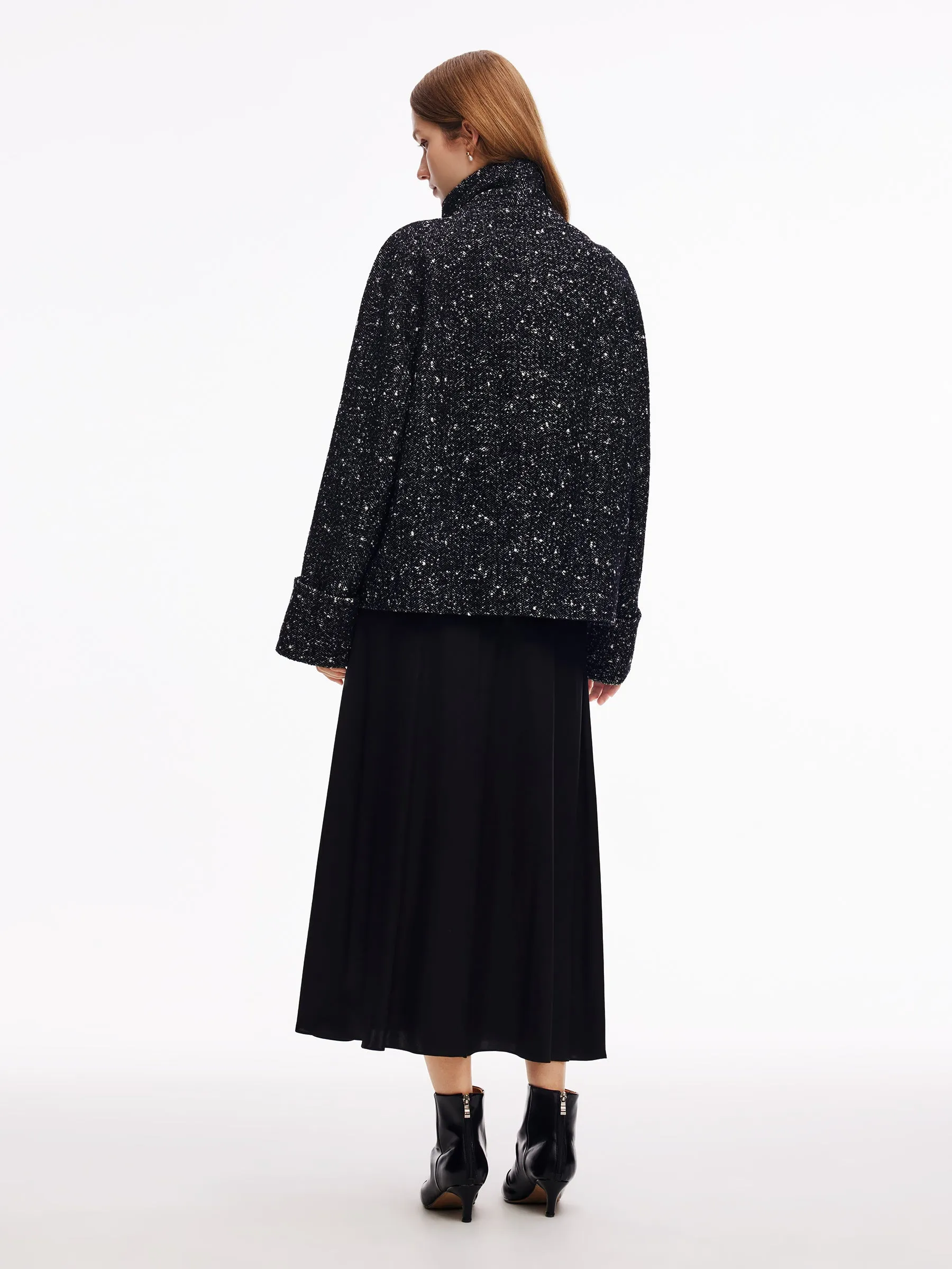 Wool Blend Folded Cuffs Women Jacket sold by Goelia product image thumbnail 4