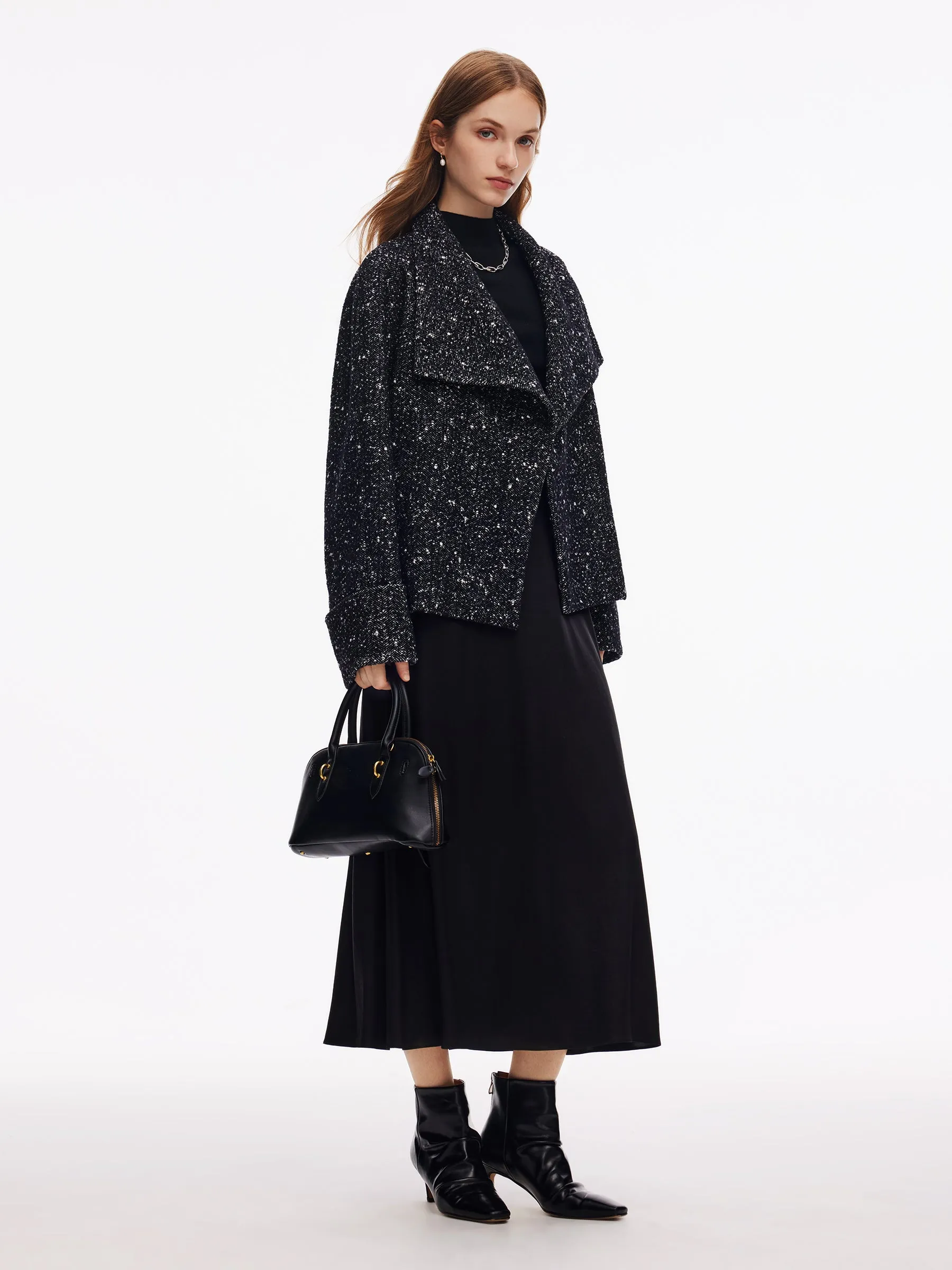 Wool Blend Folded Cuffs Women Jacket sold by Goelia product image thumbnail 2