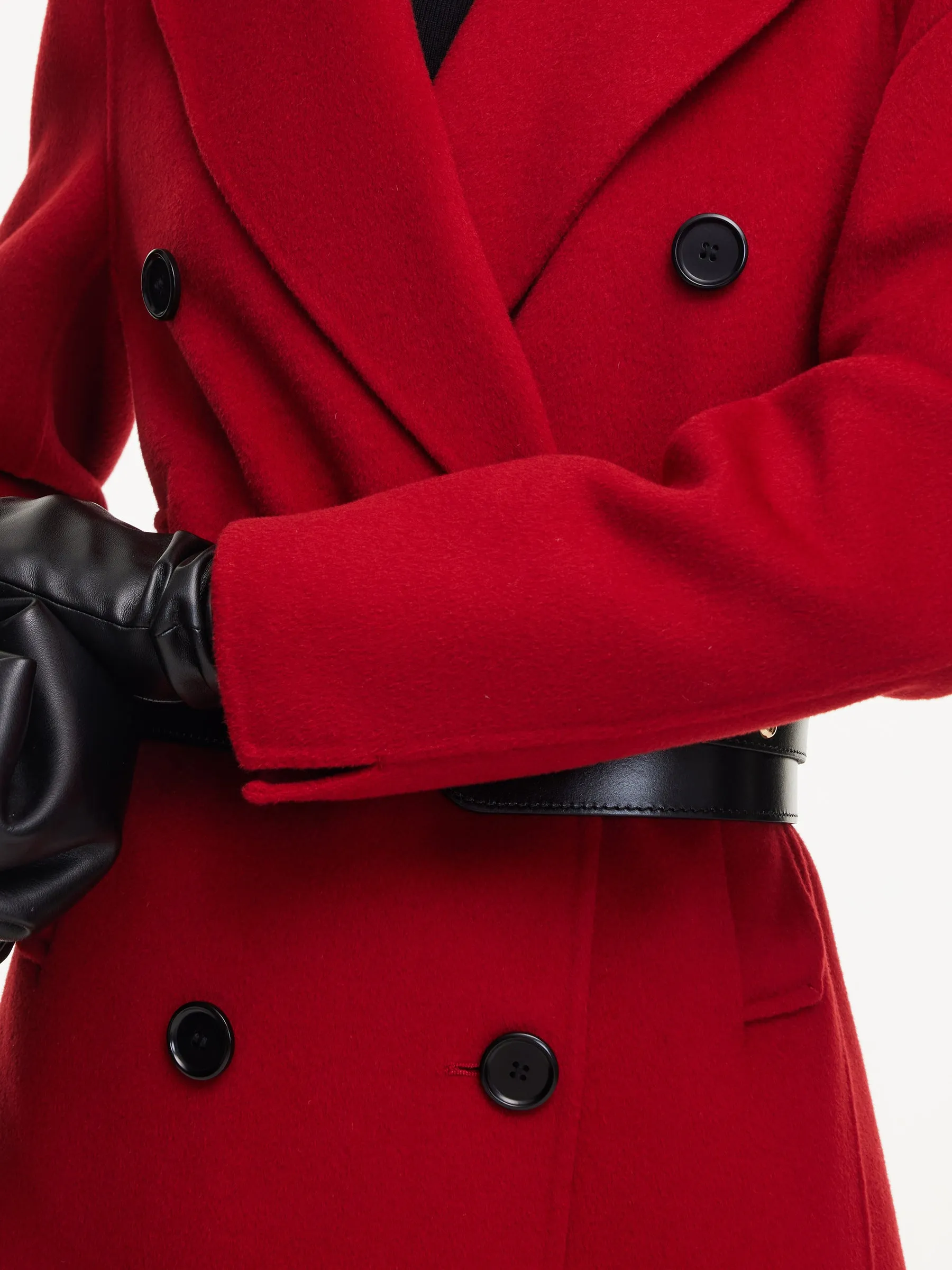 Cashmere Wool Blend Notched Collar Double-Faced Women Overcoat sold by Goelia product image thumbnail 5