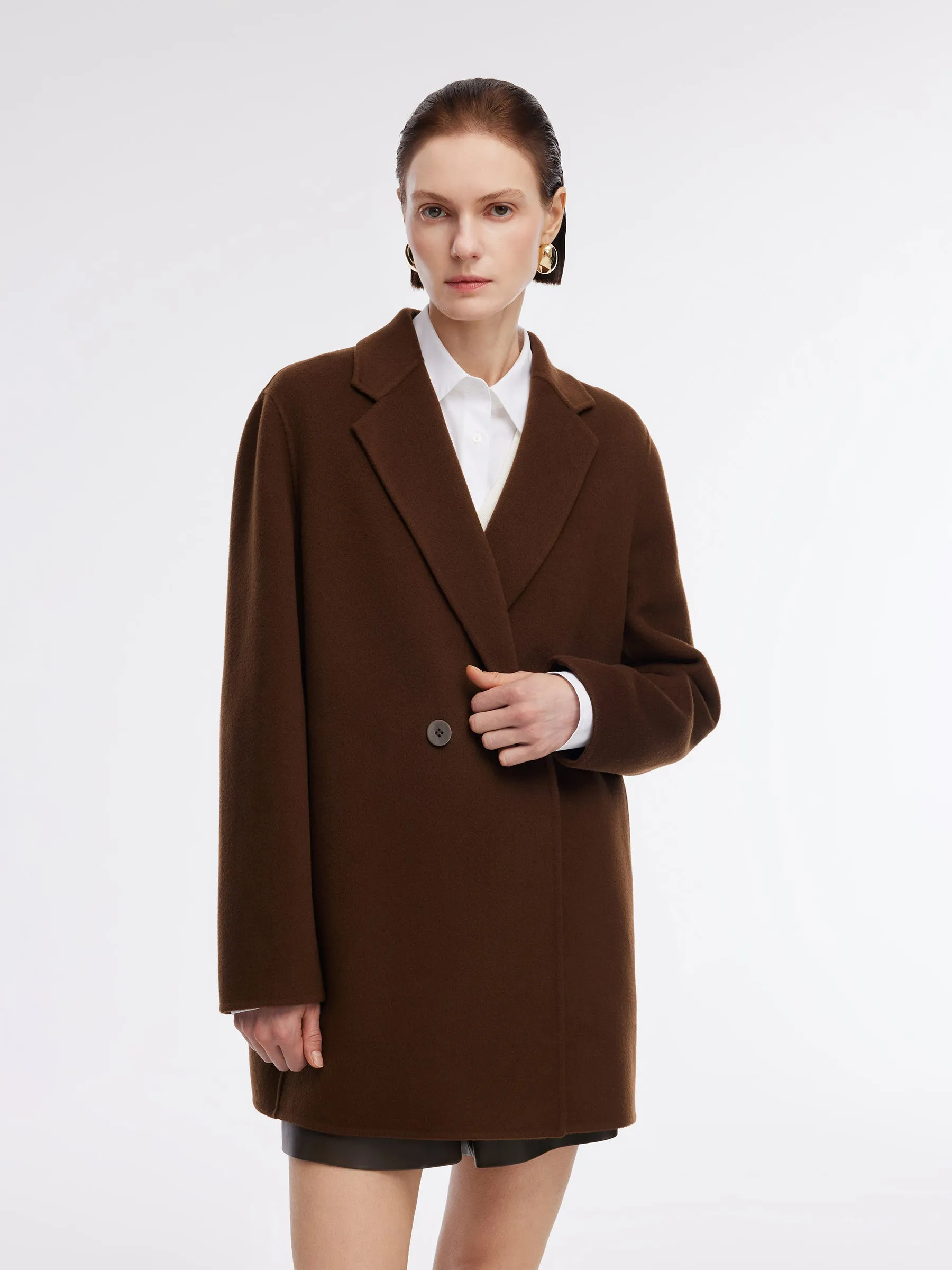 Pre-Order Cashmere Wool Blend Double-Faced Women Coat sold by Goelia product image thumbnail 2