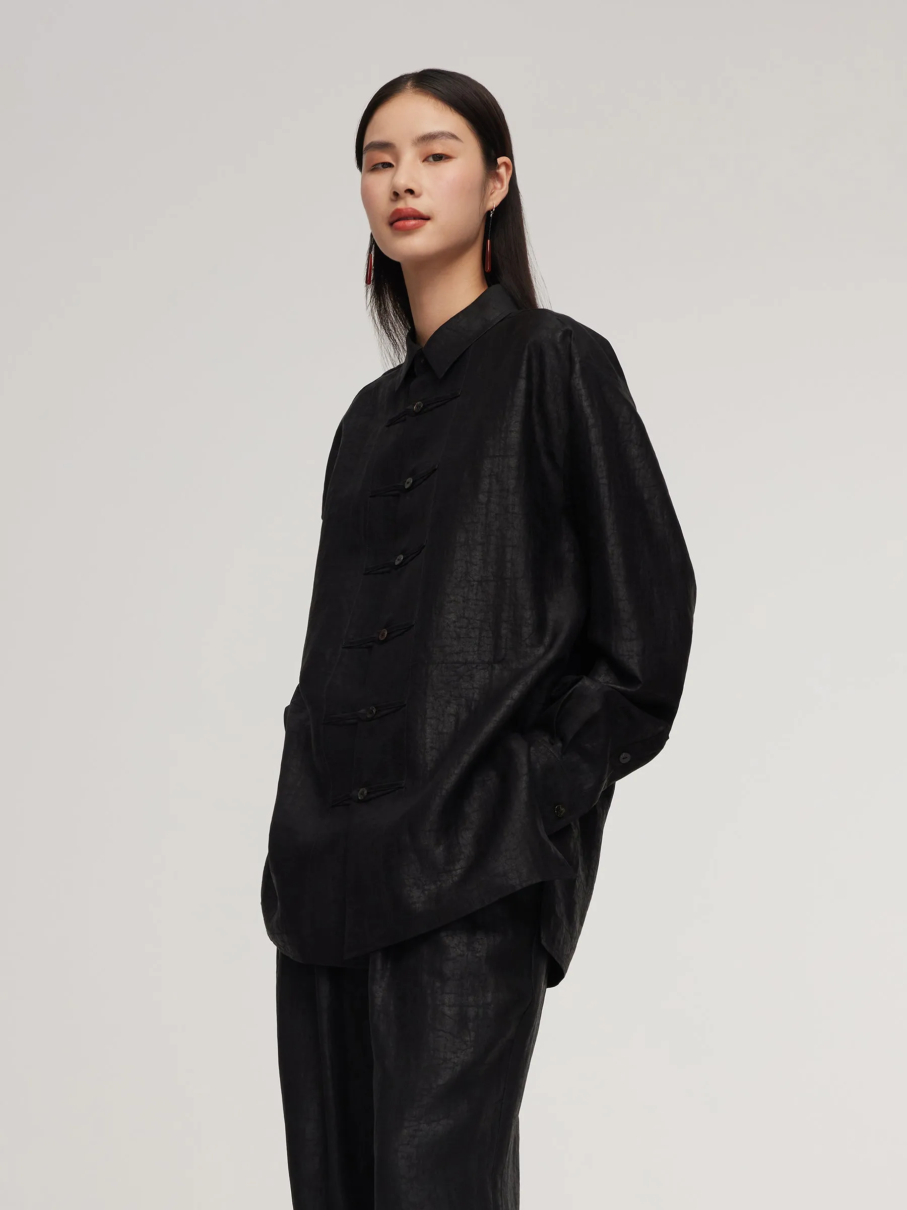 18MM Gambiered Canton Gauze Unisex Shirt sold by Goelia product image thumbnail 5