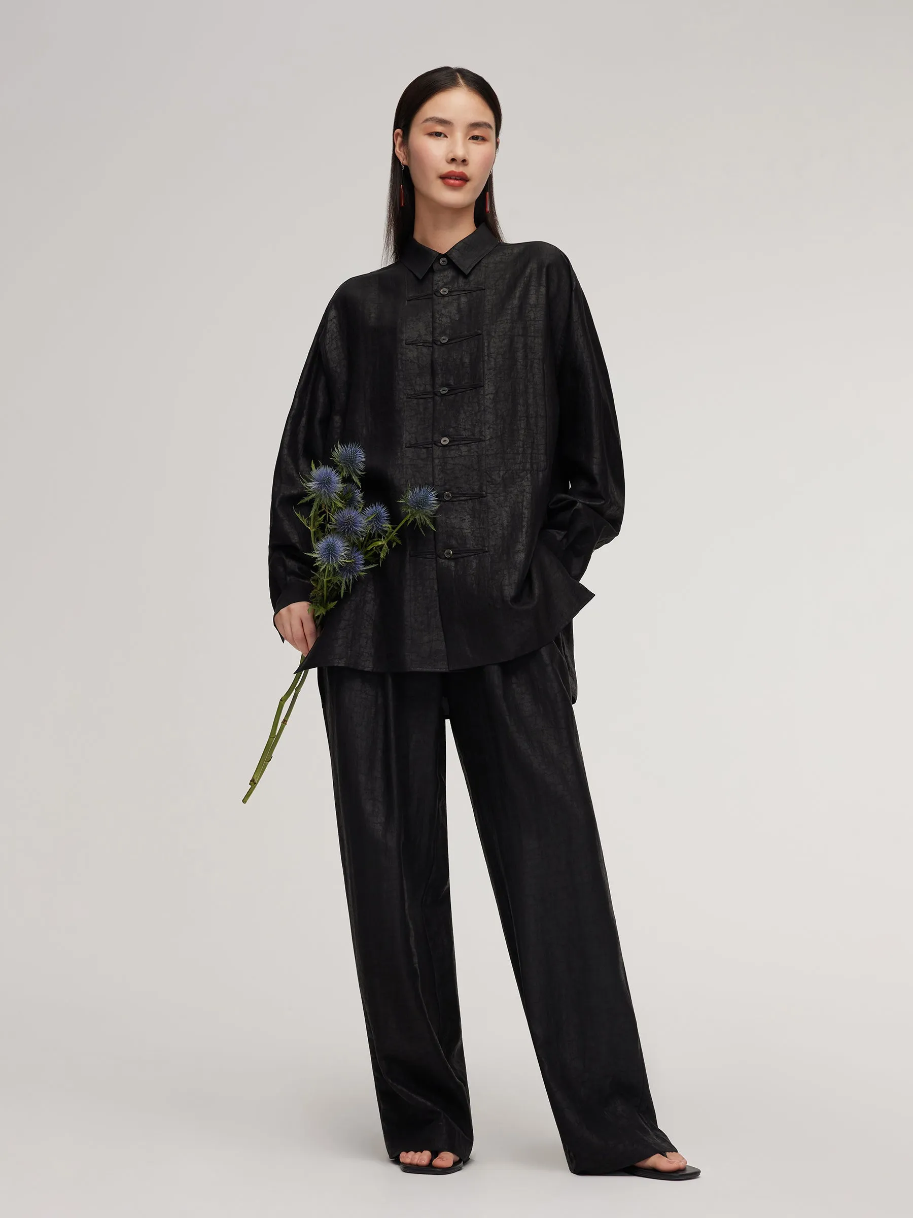 18MM Gambiered Canton Gauze Unisex Shirt sold by Goelia product image thumbnail 2