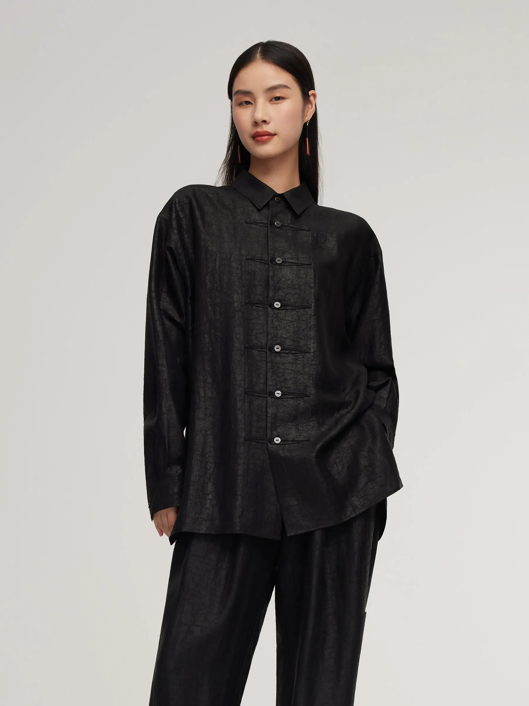 18MM Gambiered Canton Gauze Unisex Shirt sold by Goelia