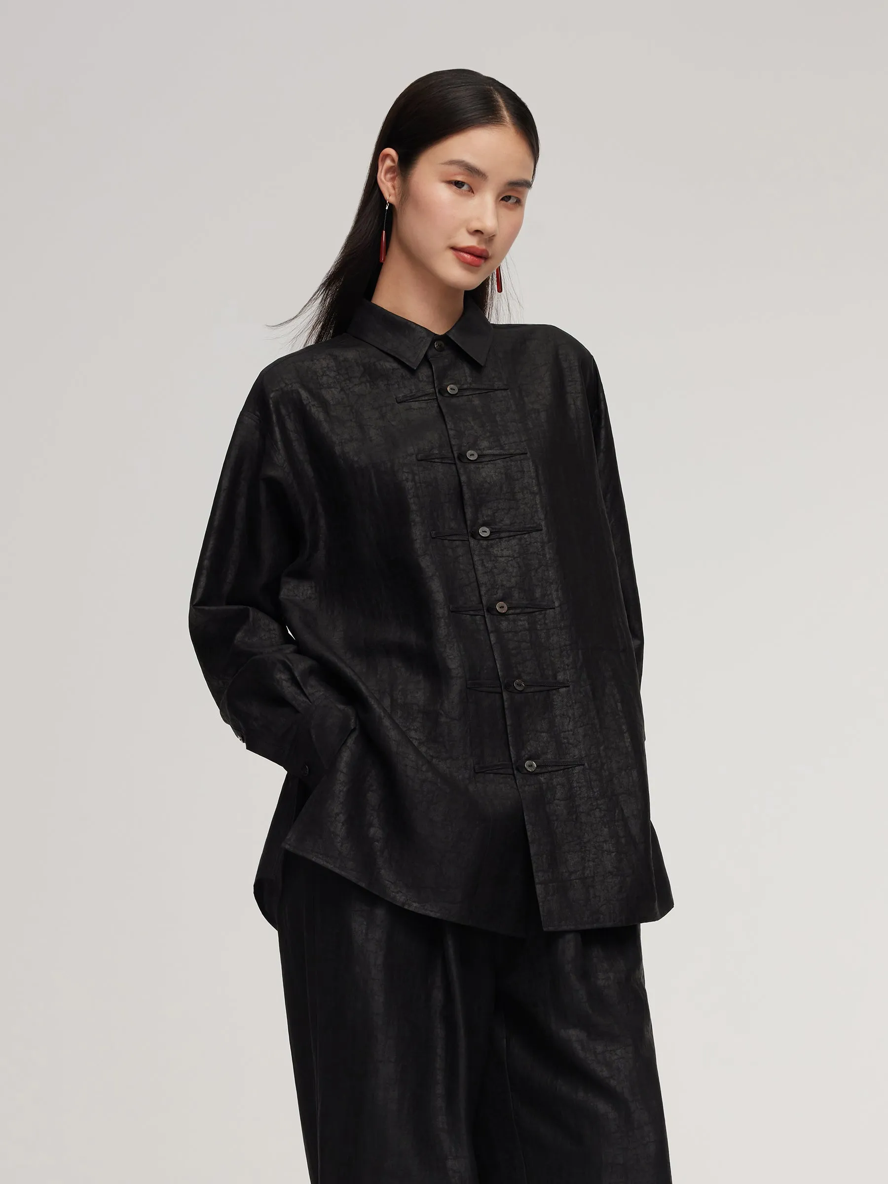 18MM Gambiered Canton Gauze Unisex Shirt sold by Goelia product image thumbnail 4