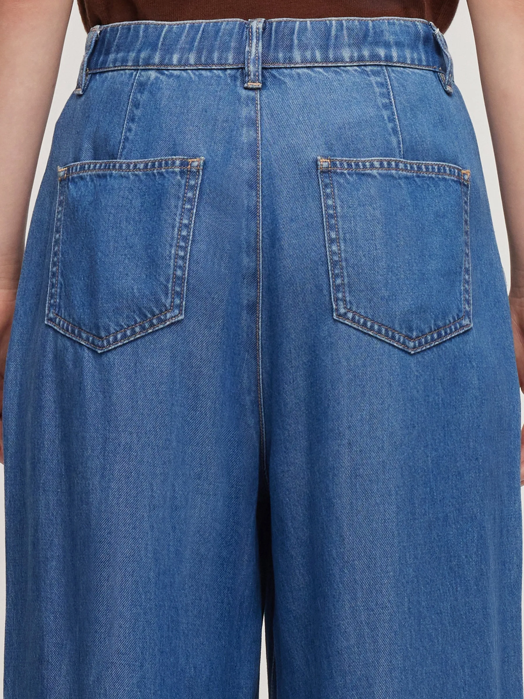 100% Tencel Denim Elastic Waist Women Full Length Jeans sold by Goelia product image thumbnail 5