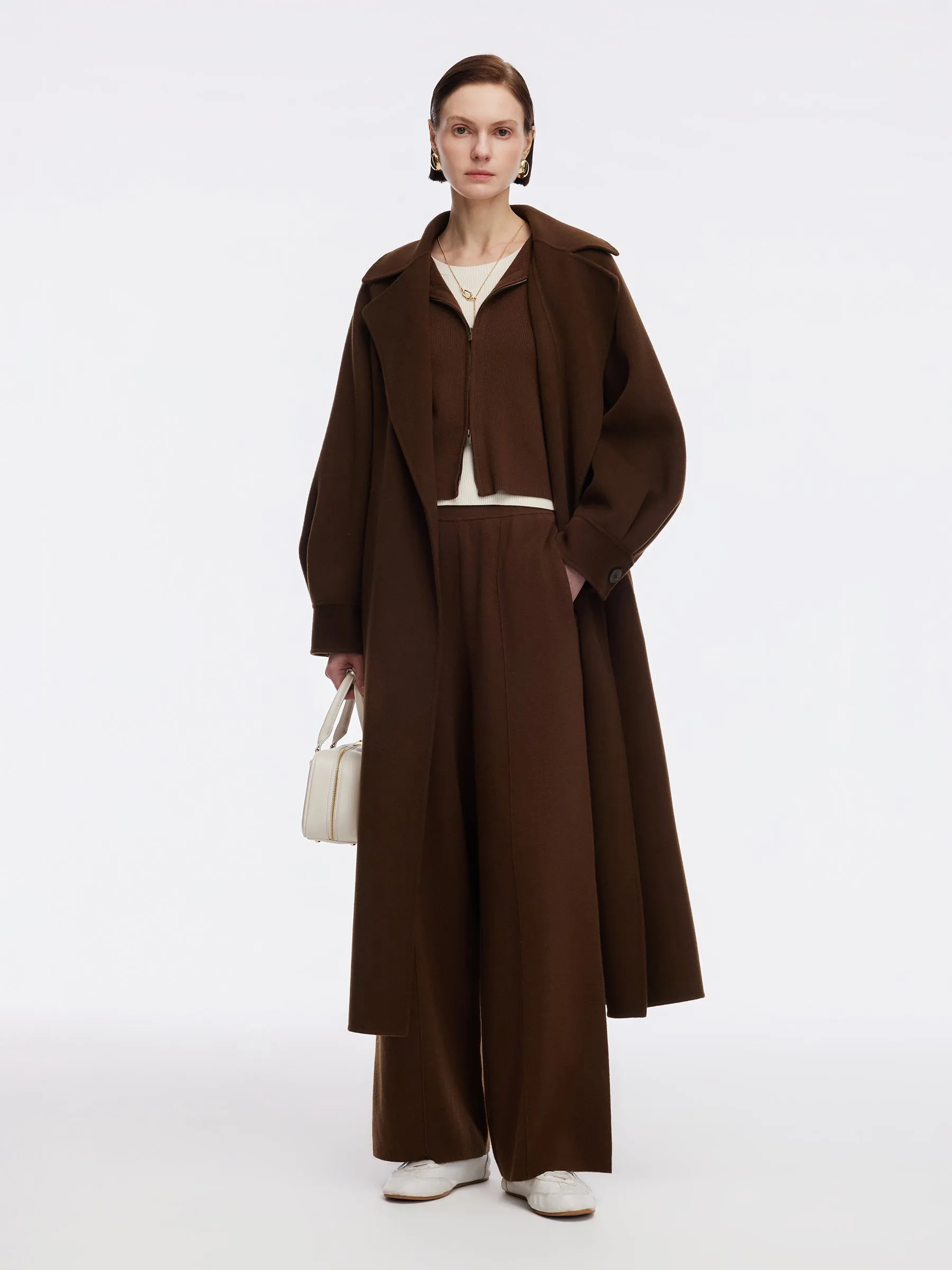 Pre-Order Cashmere Wool Double-Faced Women Wrap Overcoat sold by Goelia product image thumbnail 3