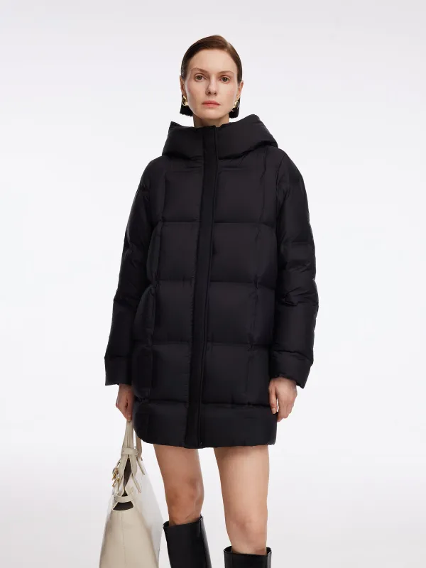 Windproof H-Line Hooded Goose Down Coat sold by Goelia