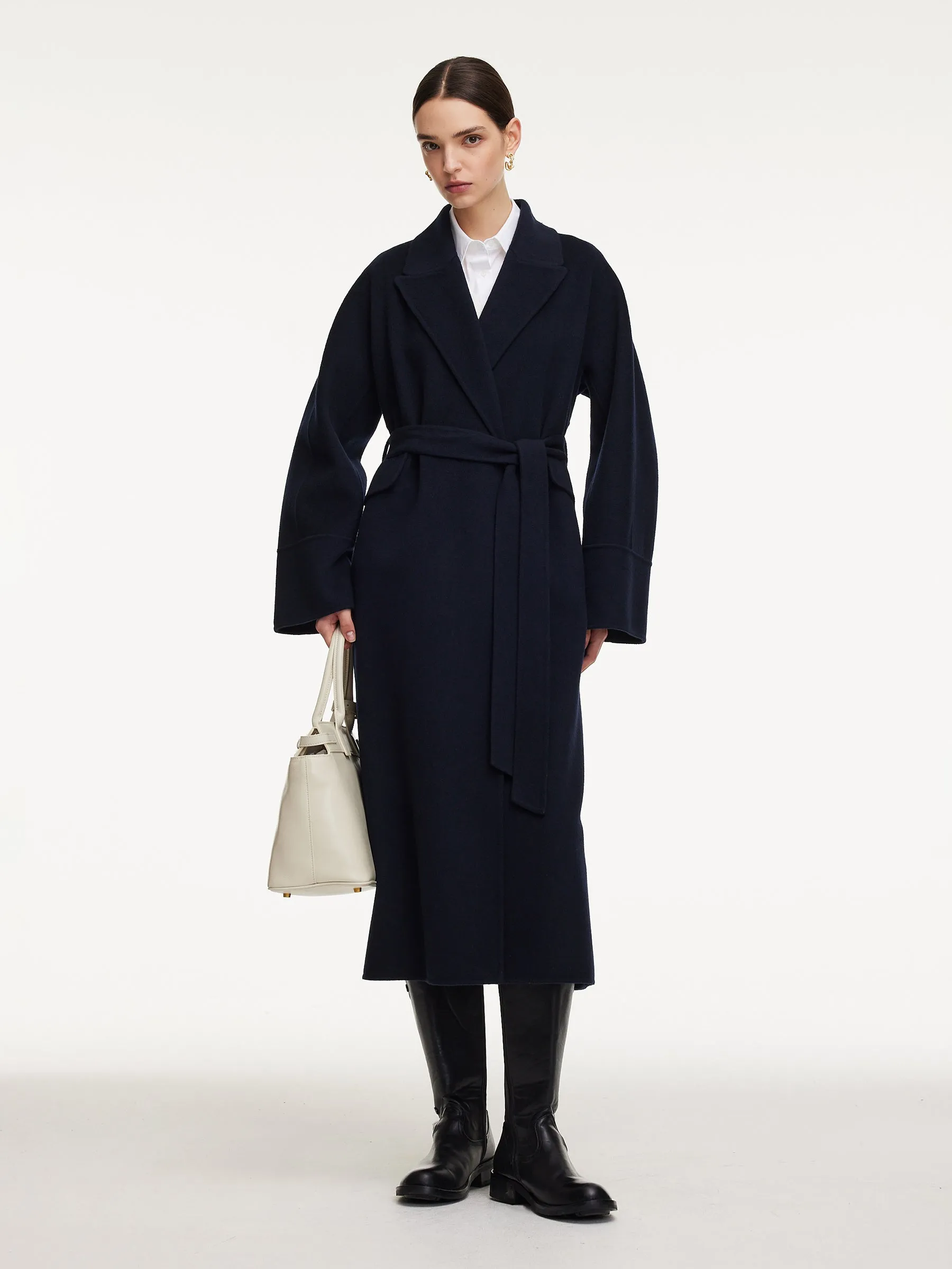 100% Wool Unisex Wrap Overcoat sold by Goelia