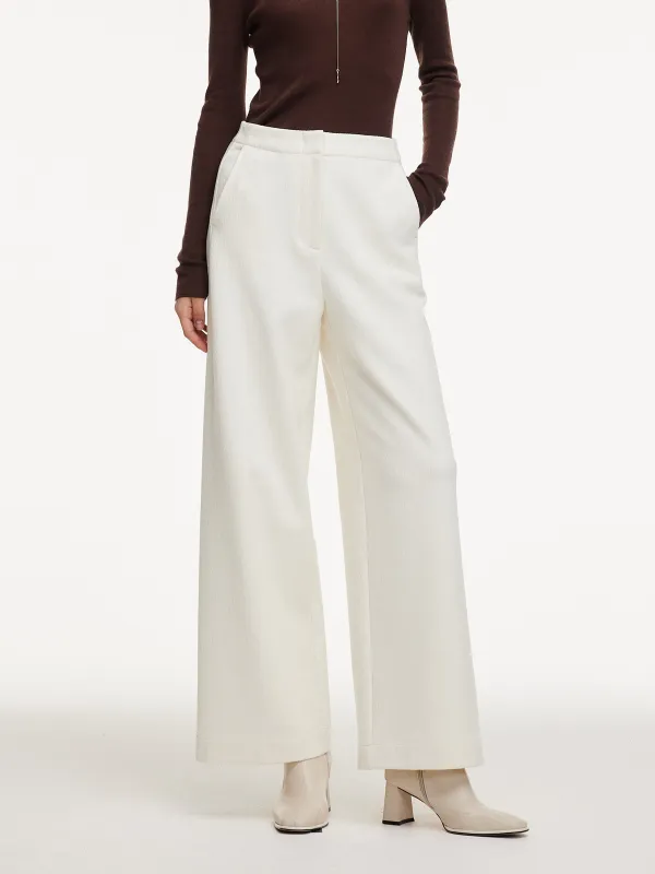 Adjustable Waist Straight Wide Leg Women Pants sold by Goelia