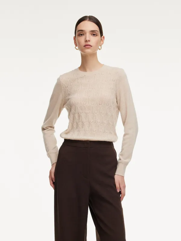 [Preview] 100% Cashmere Jacquard Women Knit Top sold by Goelia