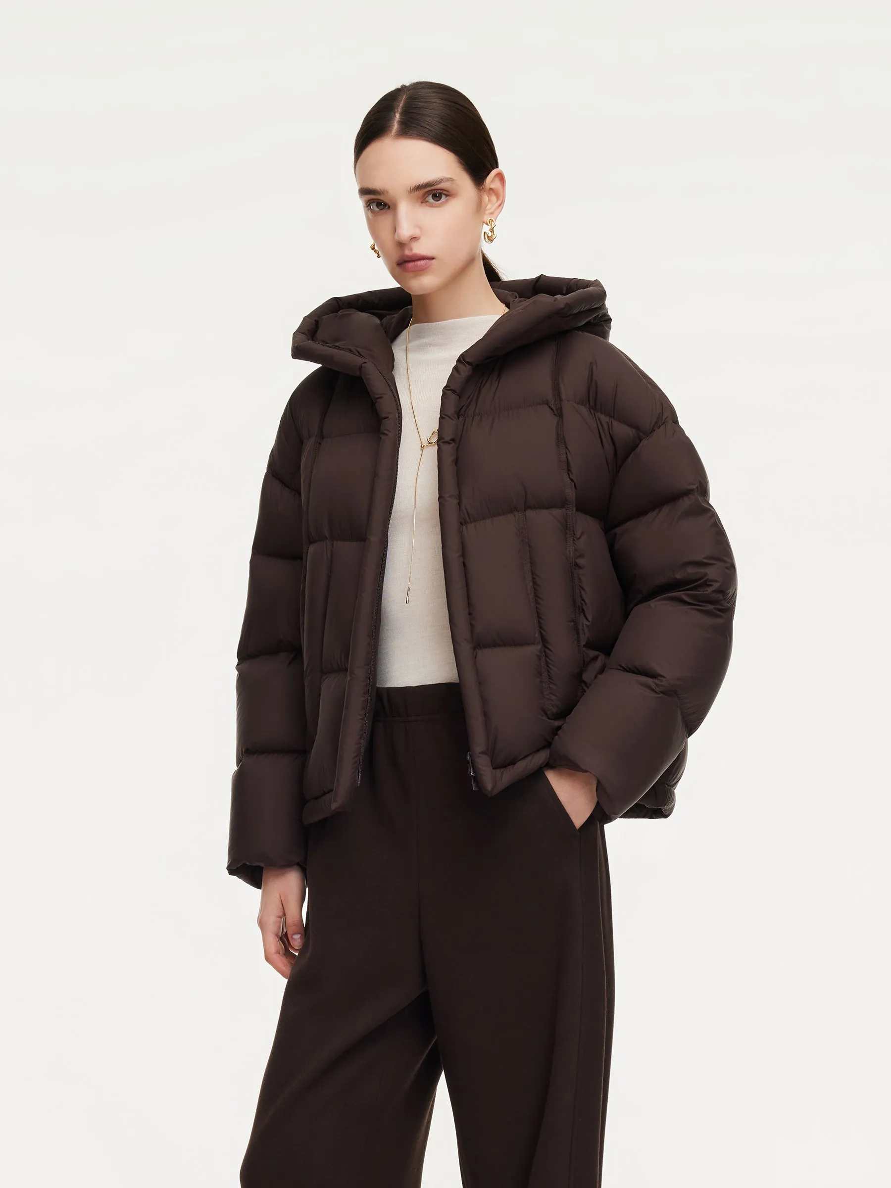 Lightweight Waterproof Hooded Goose Down Jacket sold by Goelia product image thumbnail 3