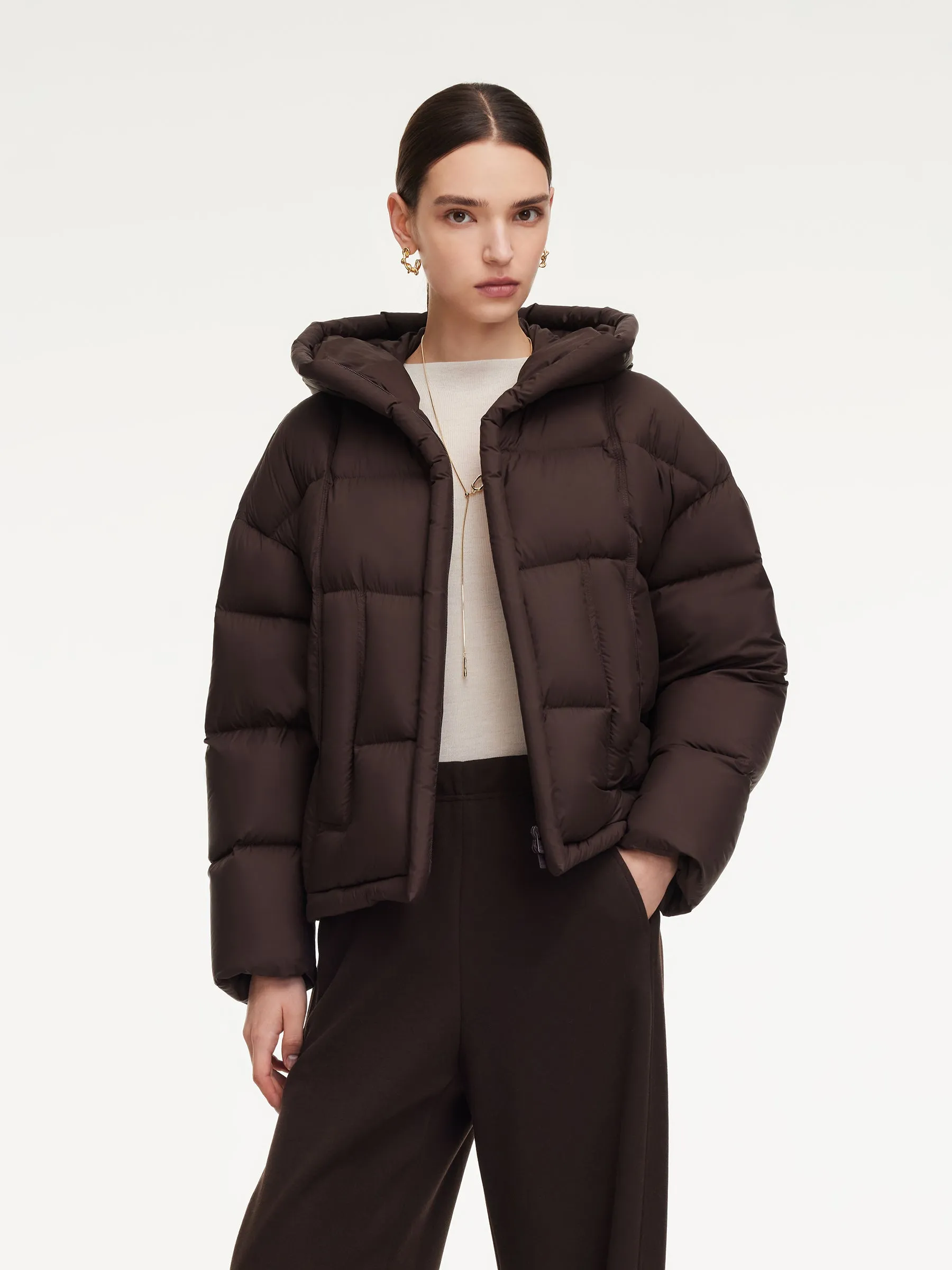 Lightweight Waterproof Hooded Goose Down Jacket sold by Goelia