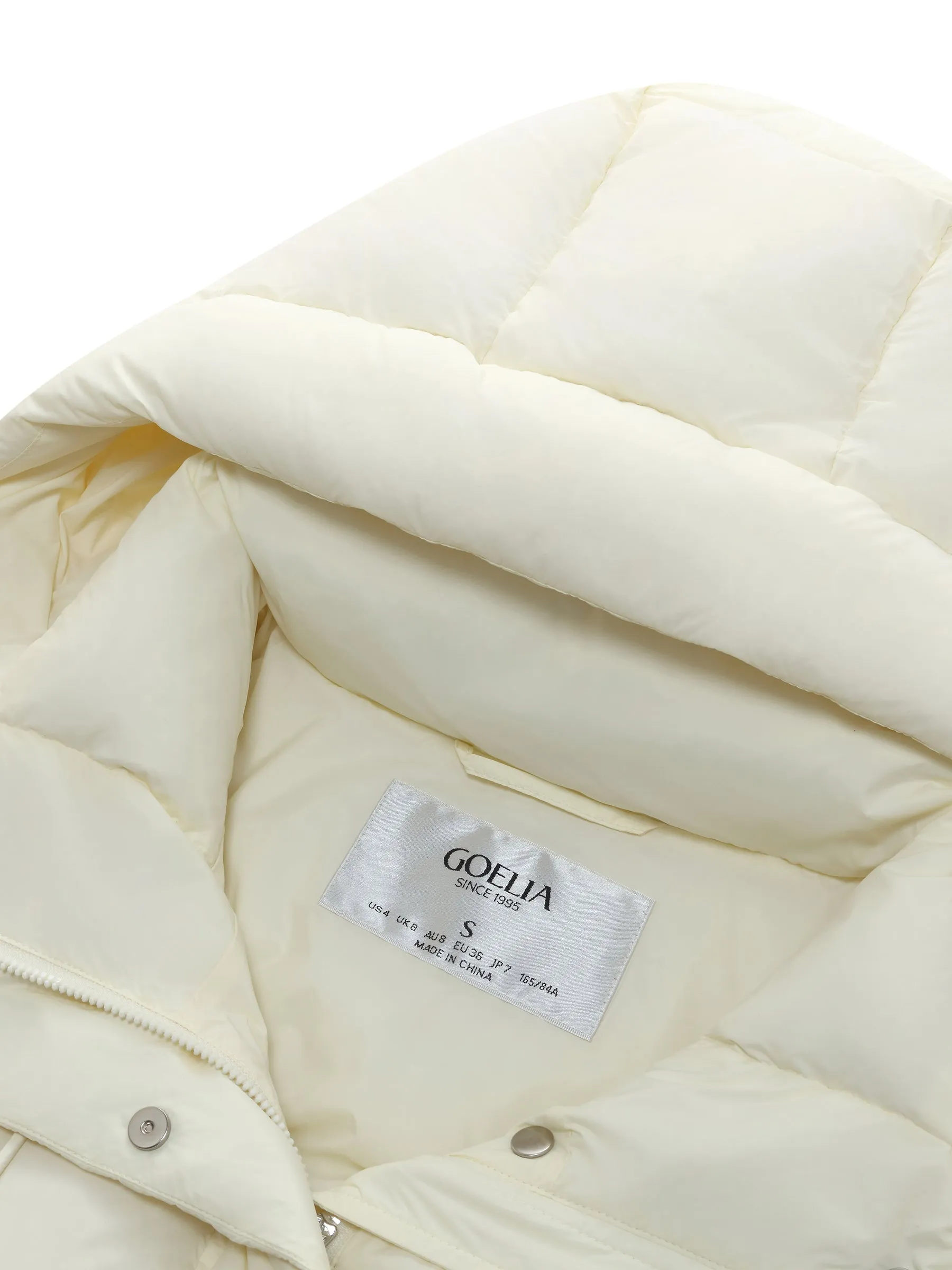 Lightweight Drawstring Hem Hooded Goose Down Jacket sold by Goelia product image thumbnail 3