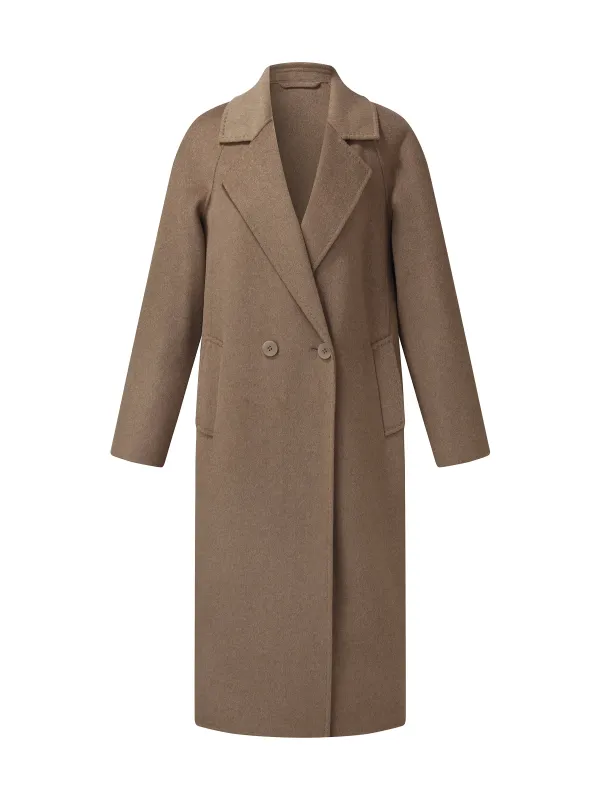 Cashmere Wool Blend H-Line Women Overcoat sold by Goelia