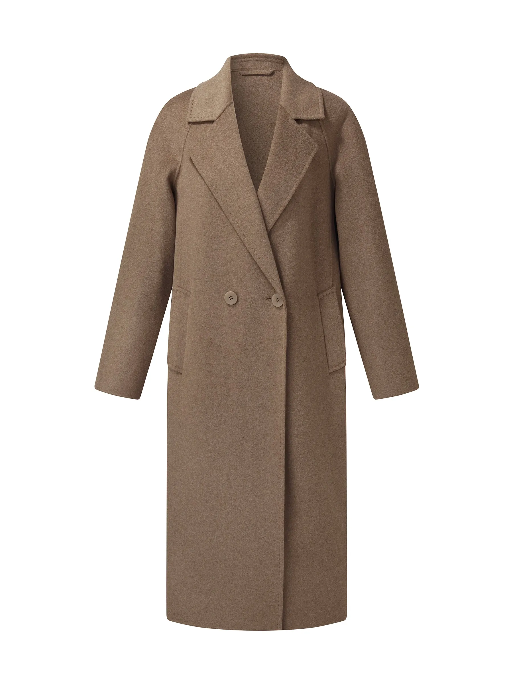 Cashmere Wool Blend H-Line Women Overcoat sold by Goelia