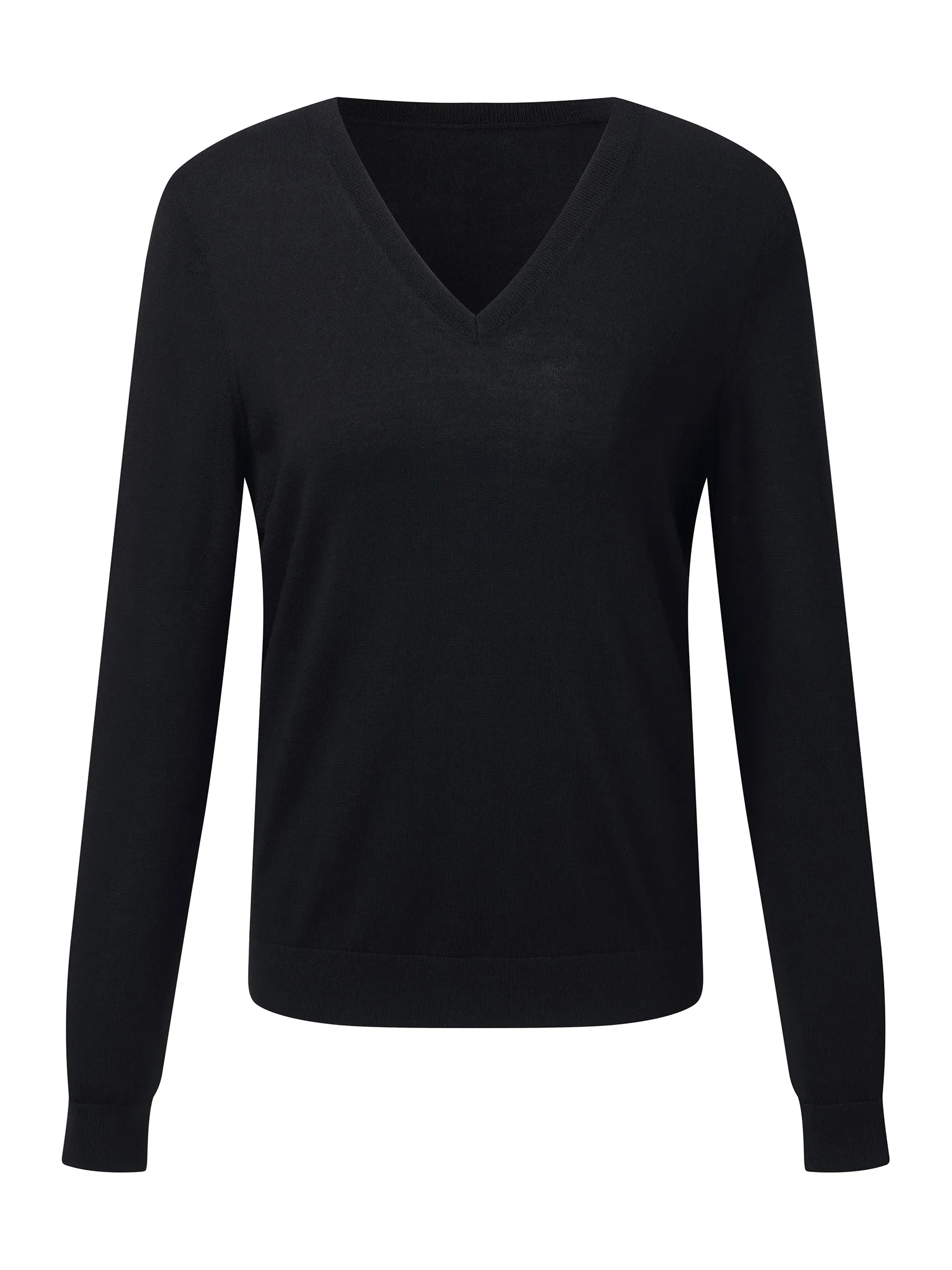 Cashmere Mulberry Silk Lyocell Blend V-Neck Women Knit Top sold by Goelia