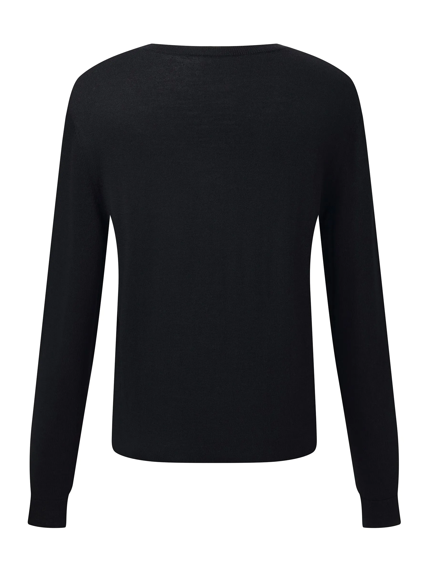 Cashmere Mulberry Silk Lyocell Blend V-Neck Women Knit Top sold by Goelia product image thumbnail 2