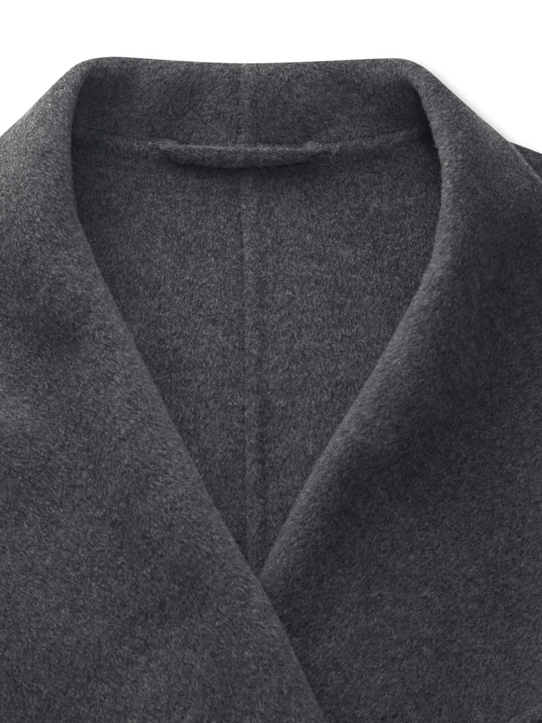 100% Wool Windproof Convertible Collar Women Wrap Overcoat sold by Goelia product image thumbnail 5