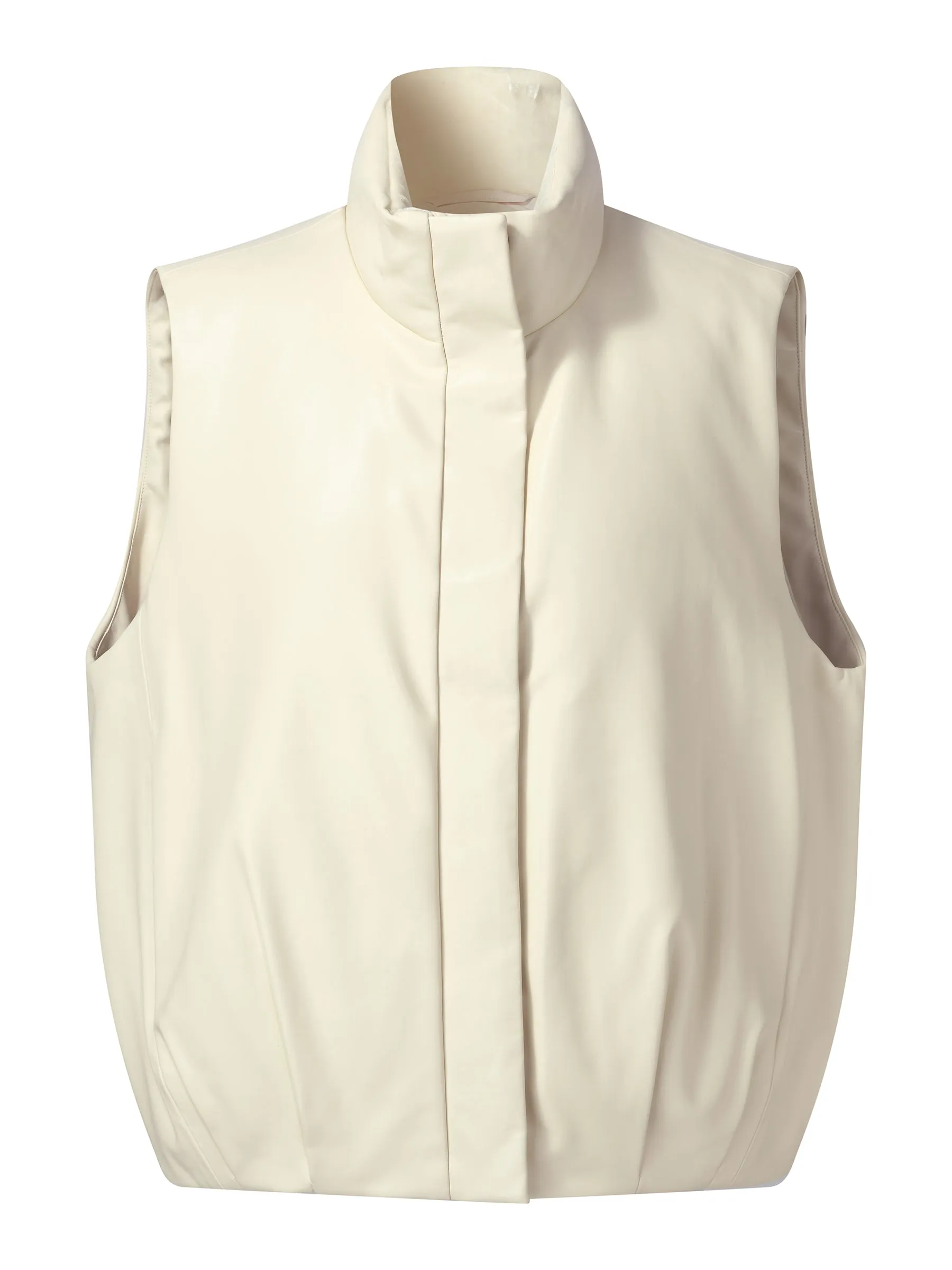 Eco-friendly Leather Goose Down Vest sold by Goelia