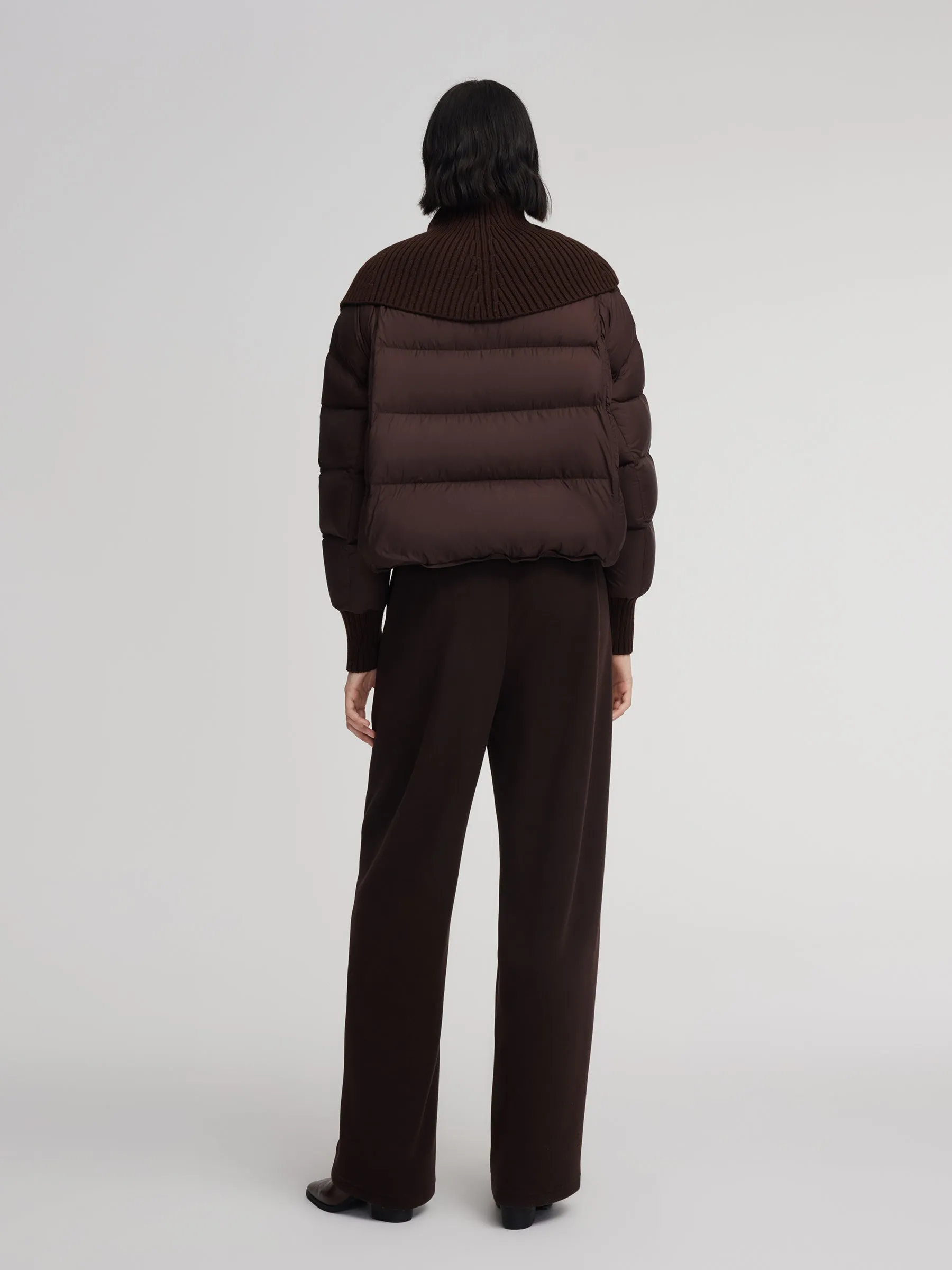 Cocoon Knitted Convertible Collar Goose Down Jacket sold by Goelia product image thumbnail 5