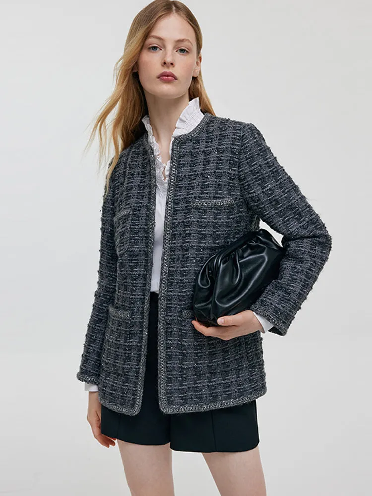 Wool Sequins Tweed Women Jacket sold by Goelia product image thumbnail 5