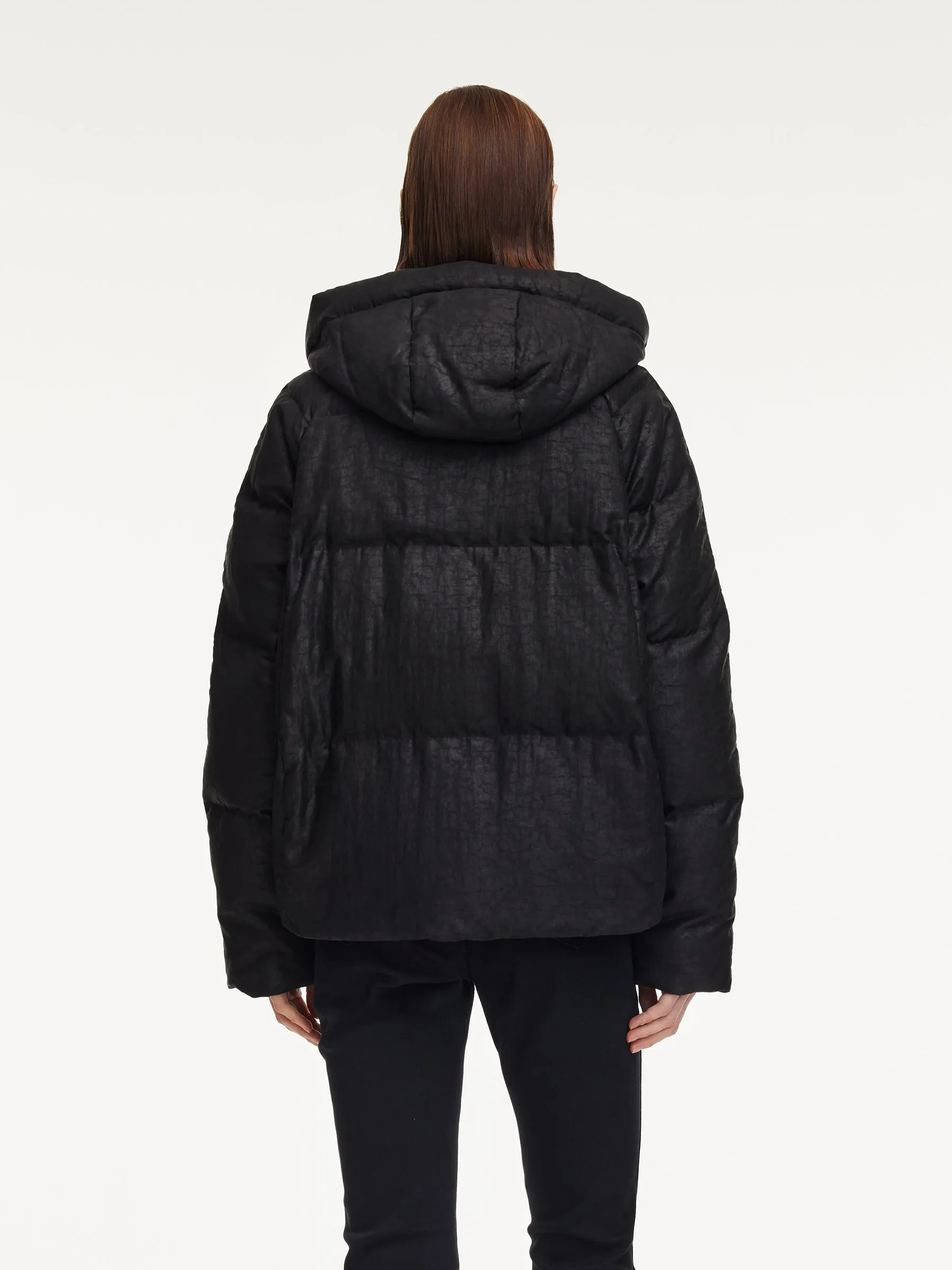 18MM Gambiered Canton Gauze Hooded Unisex Goose Down Jacket sold by Goelia product image thumbnail 4