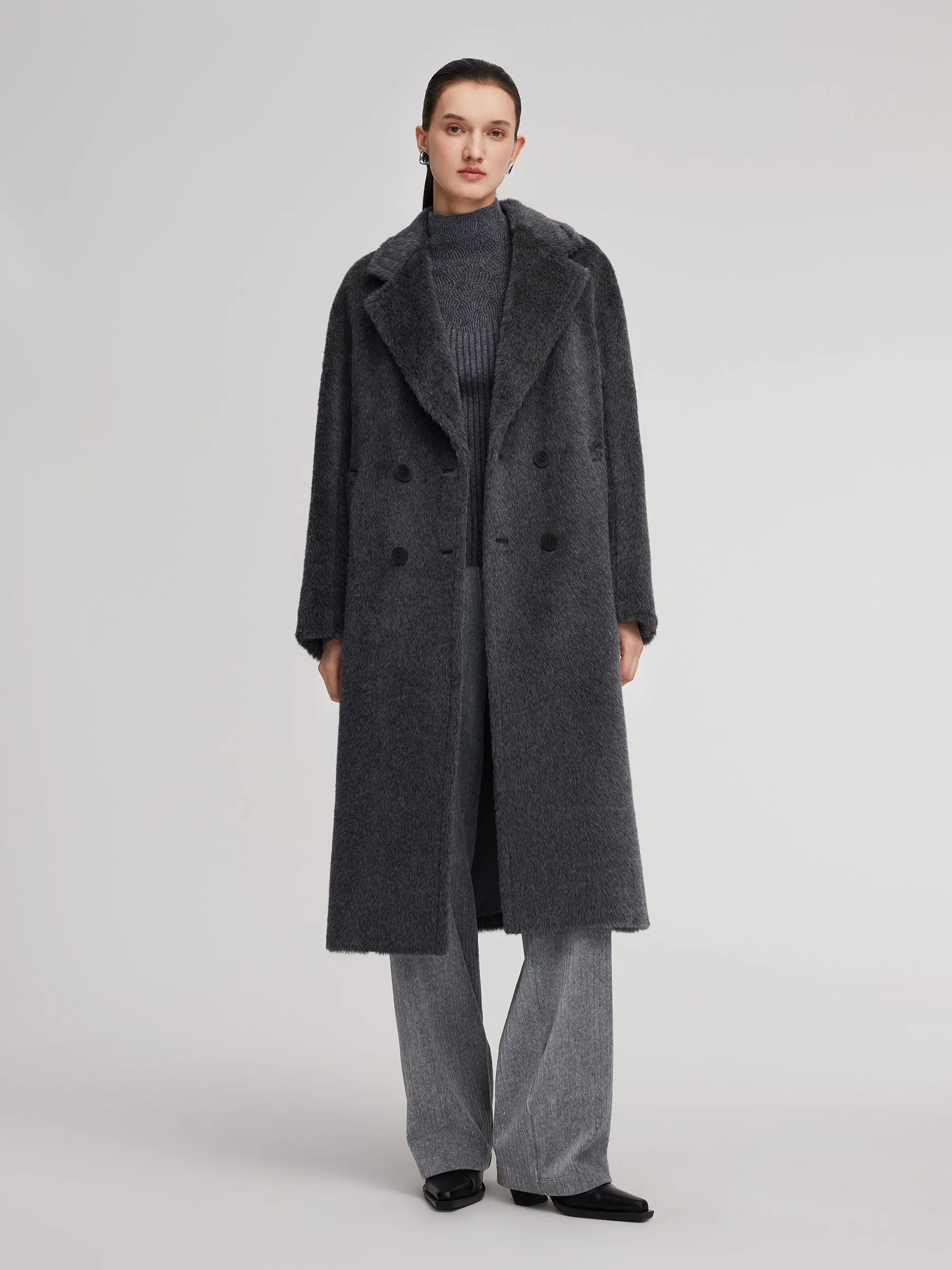 Brushed Alpaca Wool Blend Unisex Overcoat sold by Goelia product image thumbnail 5