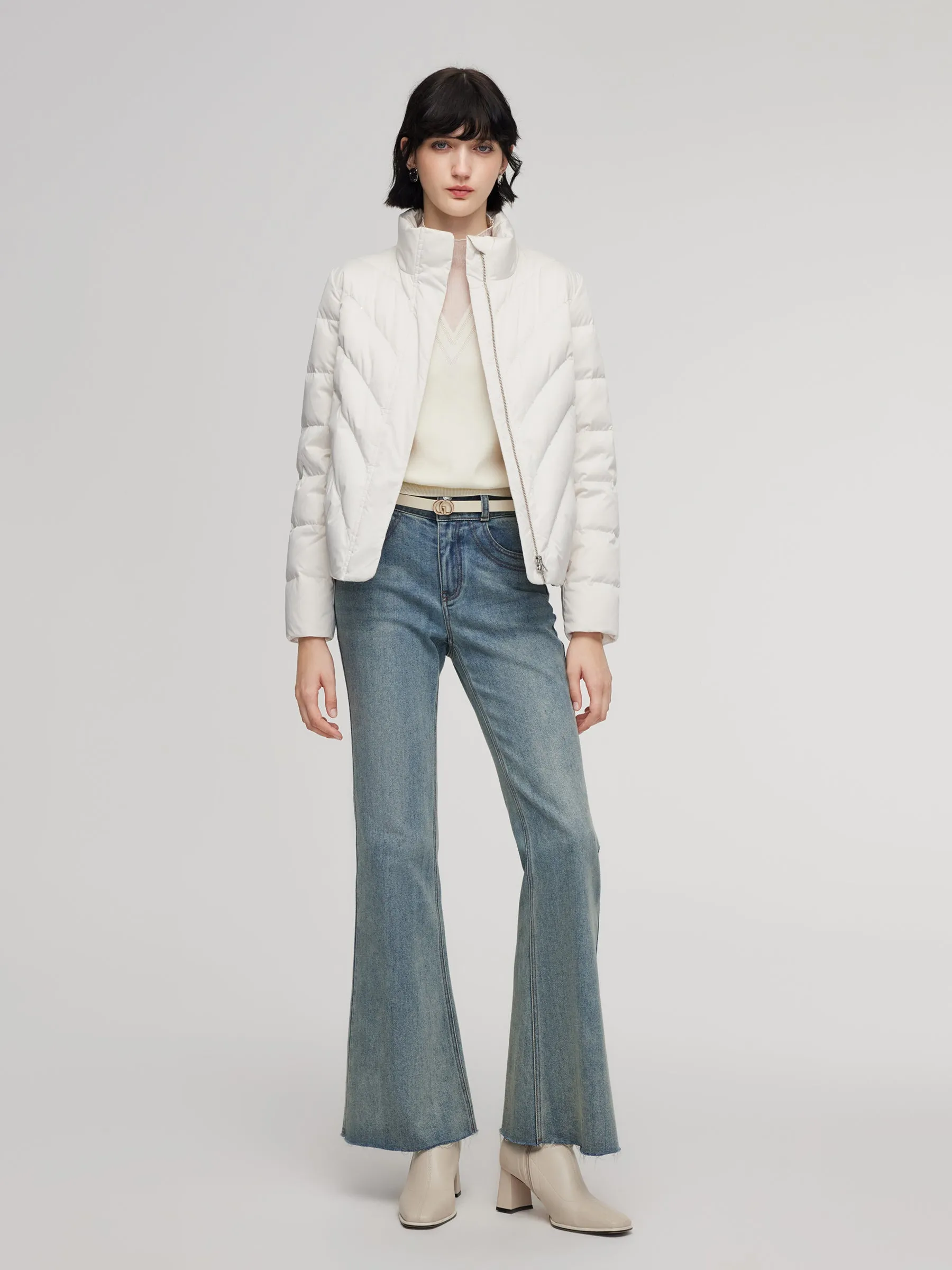 Tencel Wool Blend Lace Patchwork Women Knit Top sold by Goelia product image thumbnail 3