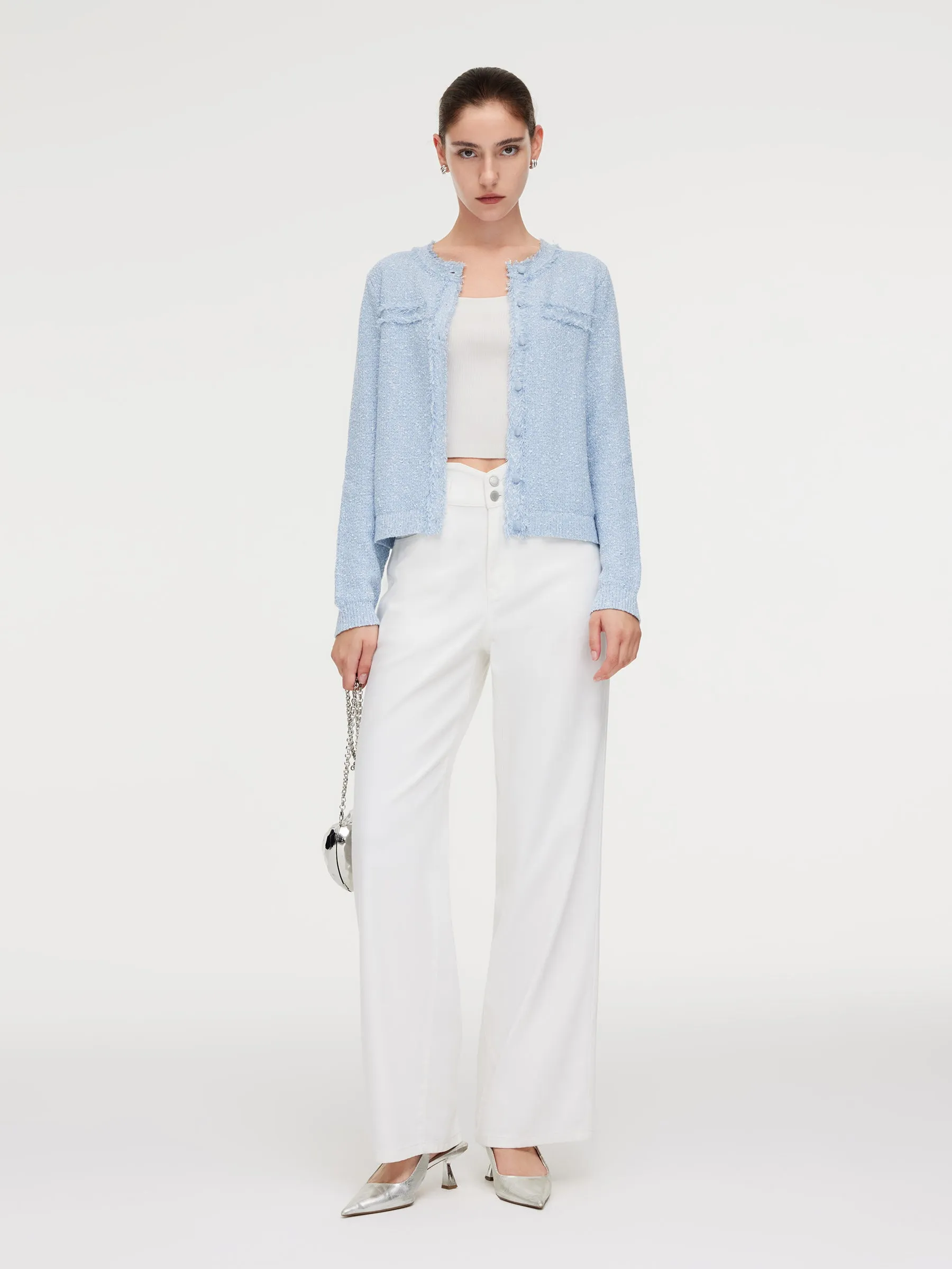 Frayed Edge Women Knit Cardigan sold by Goelia product image thumbnail 2