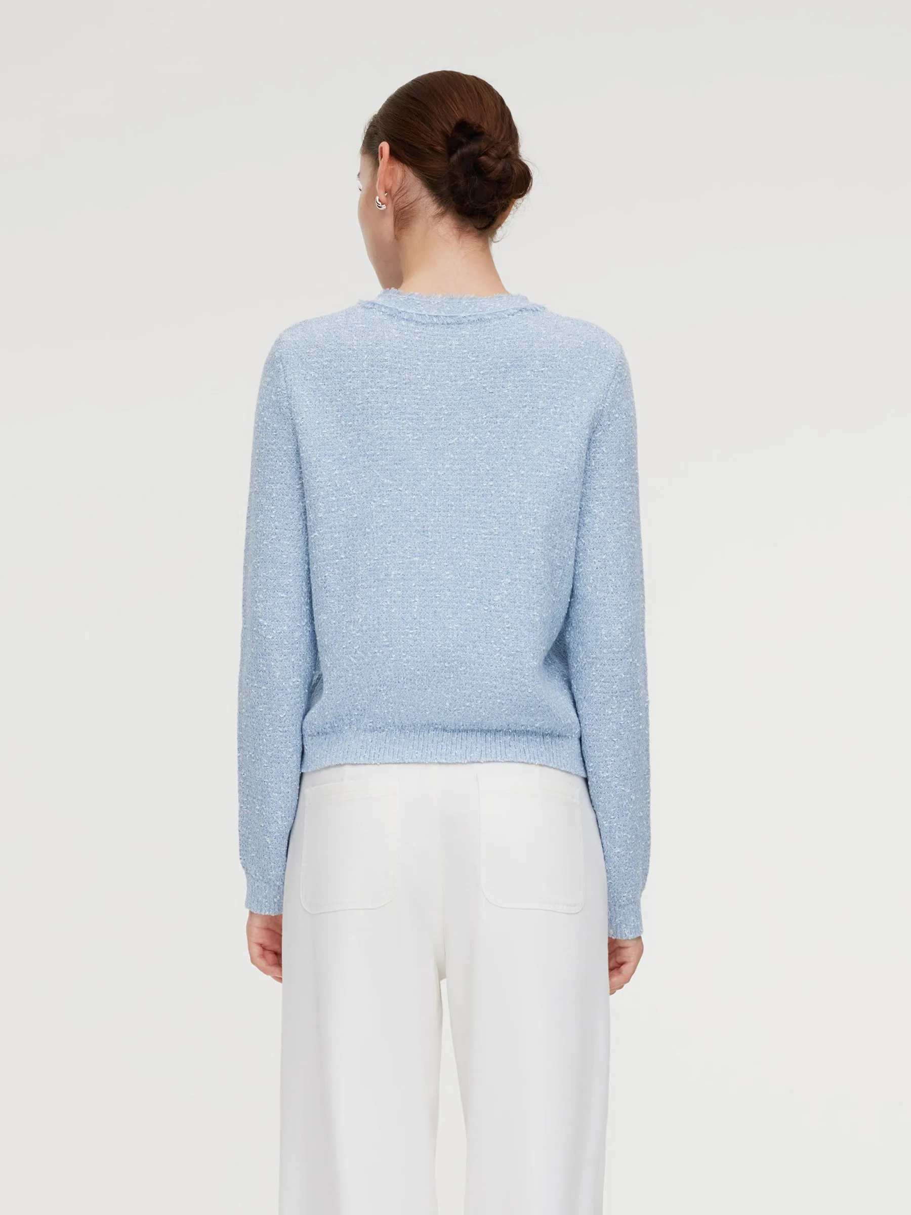 Frayed Edge Women Knit Cardigan sold by Goelia product image thumbnail 4