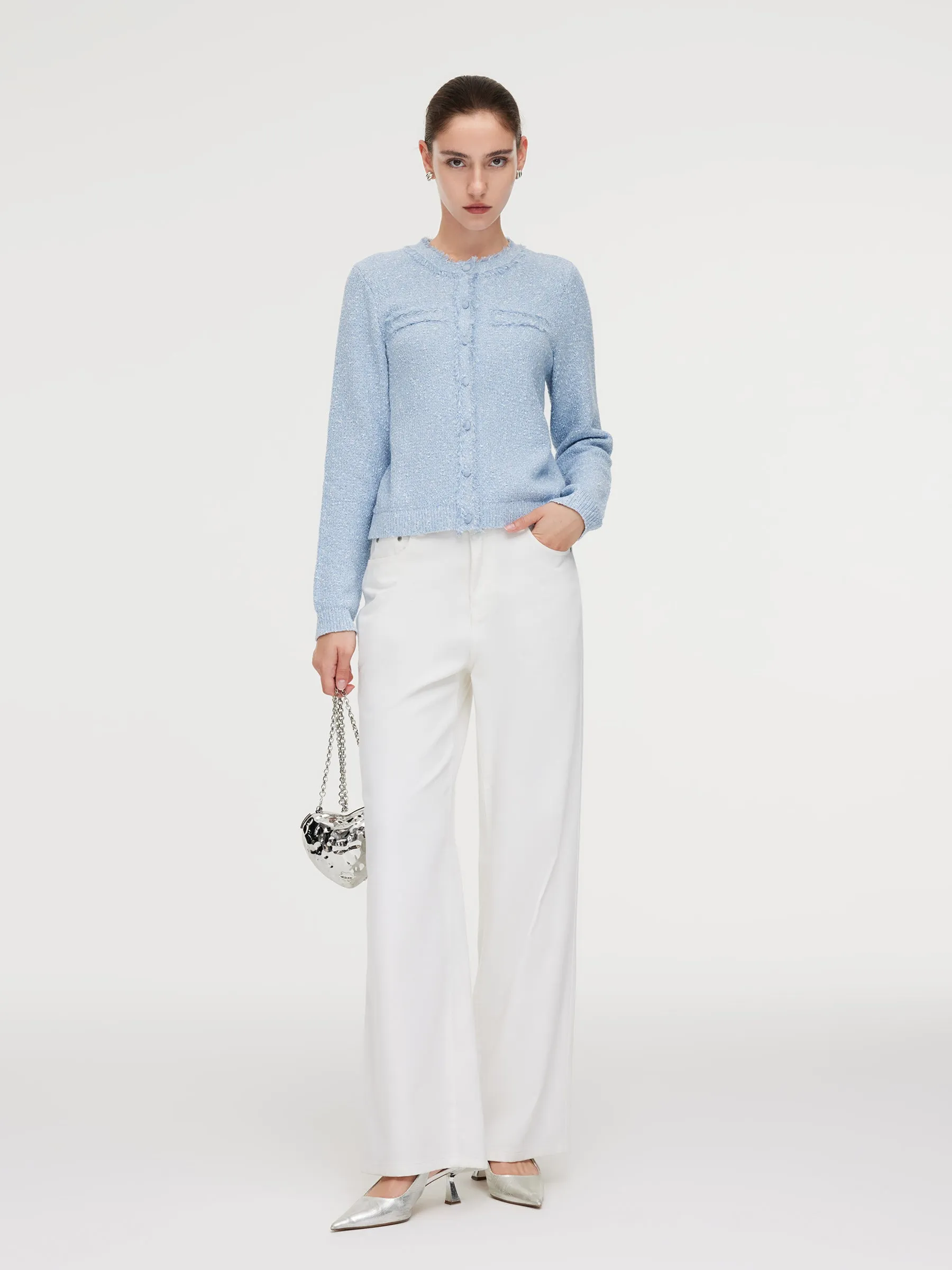 Frayed Edge Women Knit Cardigan sold by Goelia product image thumbnail 3