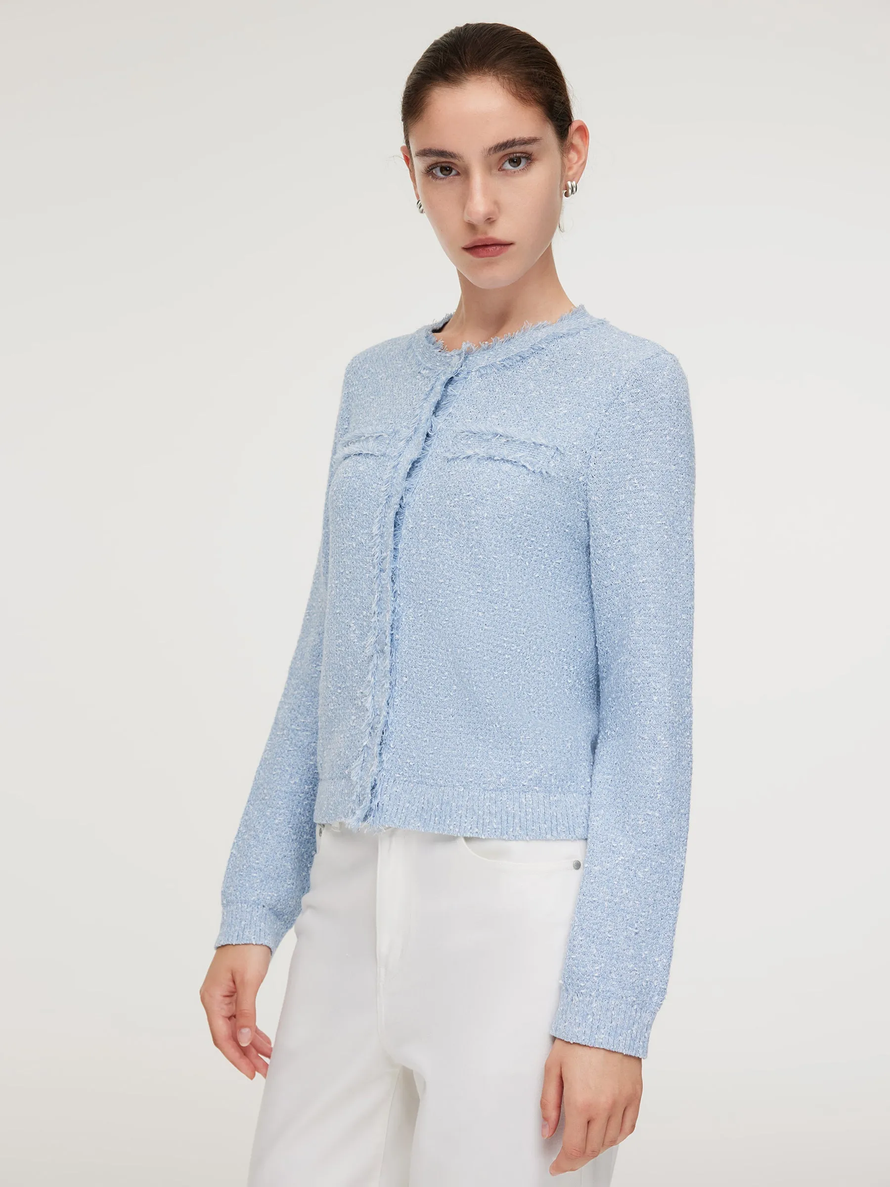 Frayed Edge Women Knit Cardigan sold by Goelia product image thumbnail 5