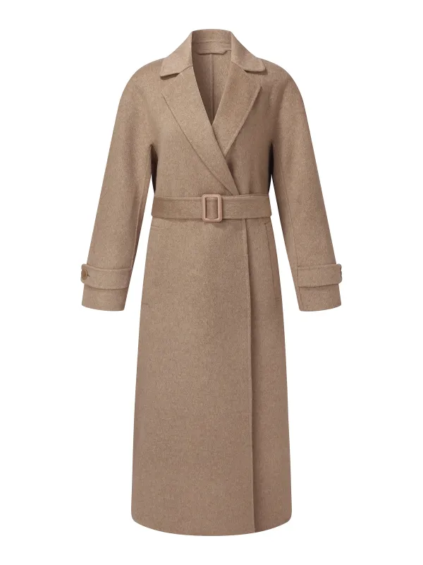 [Preview] 100% Cashmere Women Belted Overcoat sold by Goelia
