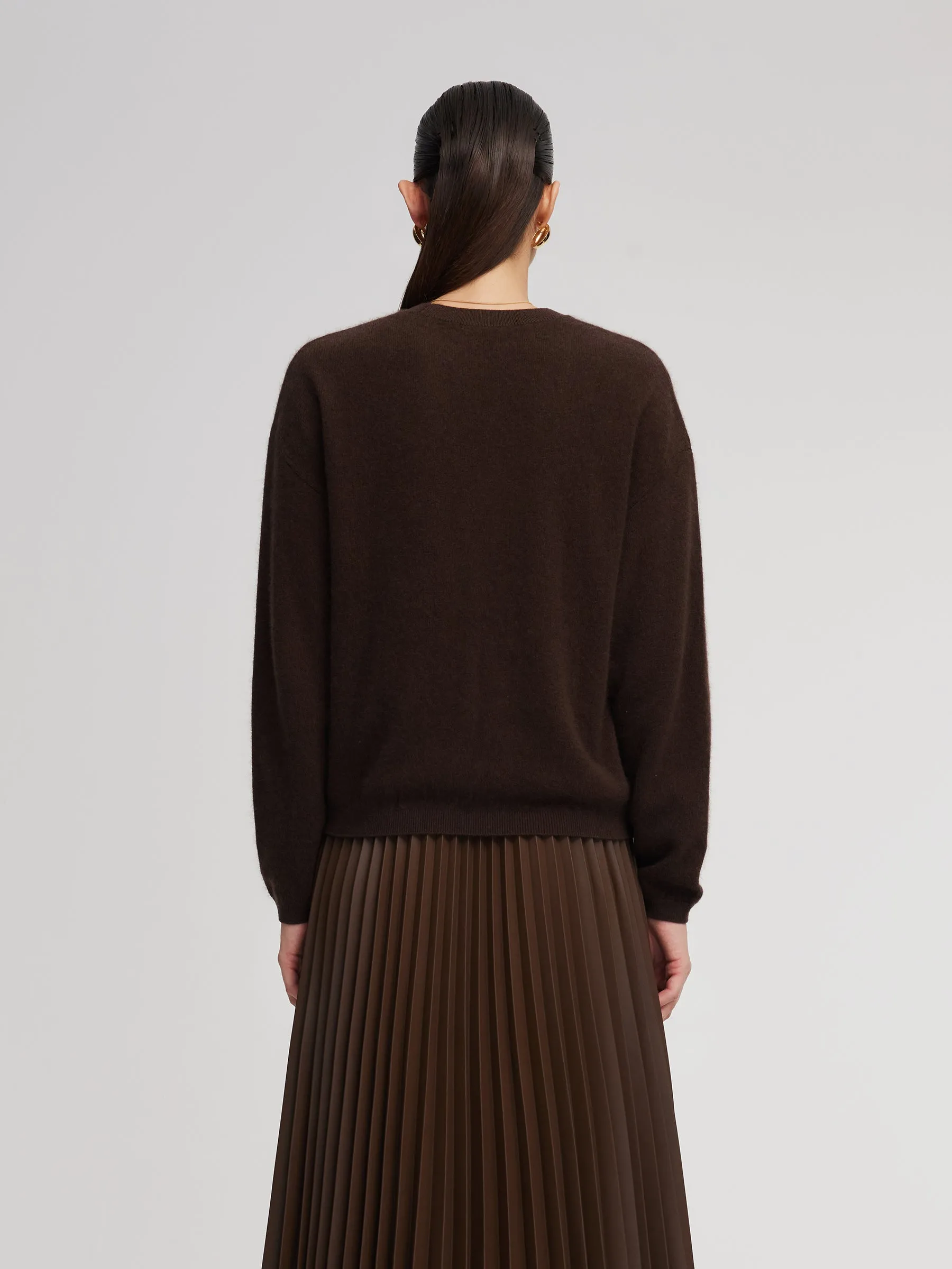 100% Brushed Wool Crew Neck Women Sweater sold by Goelia product image thumbnail 4