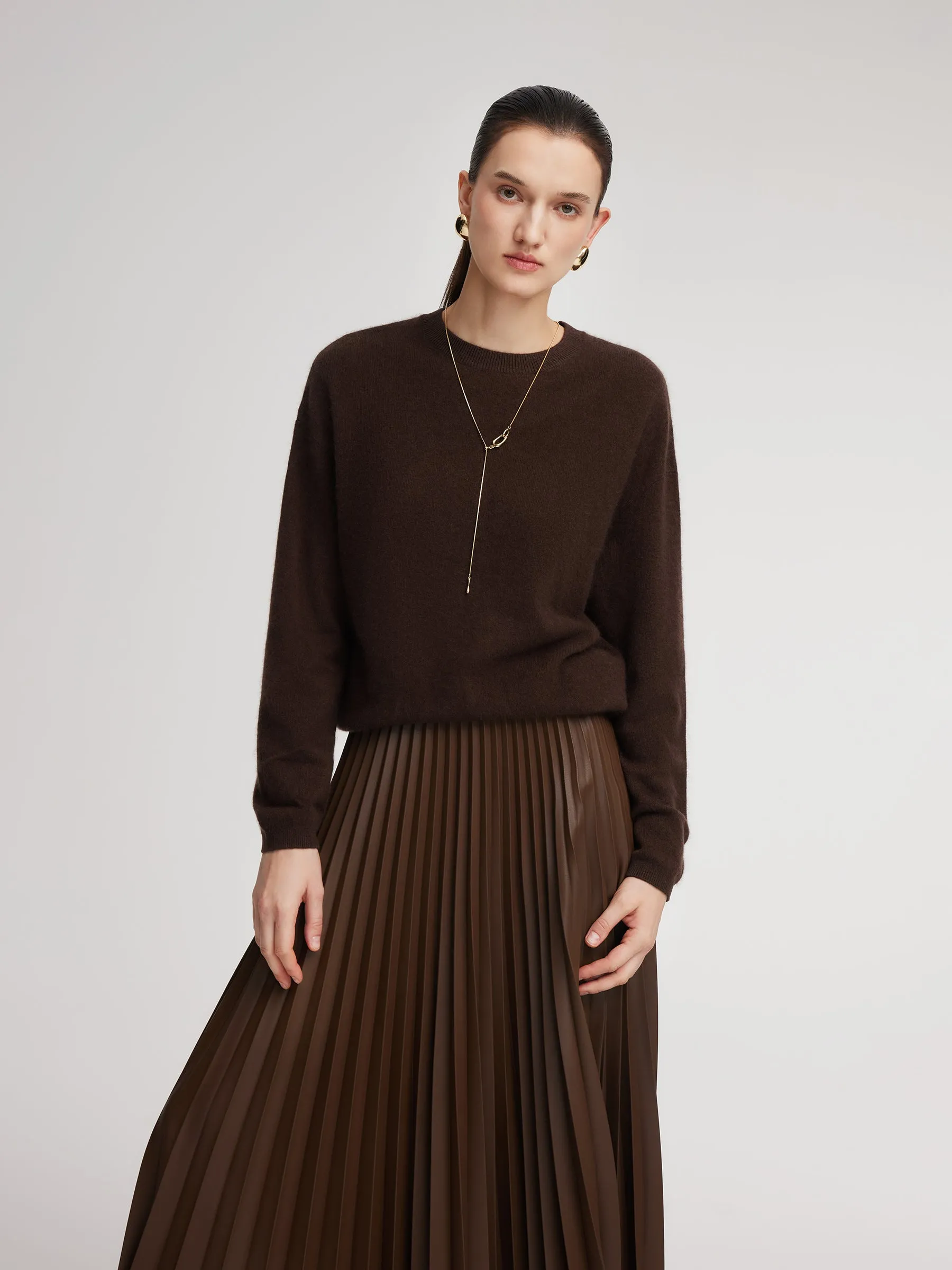 100% Brushed Wool Crew Neck Women Sweater sold by Goelia product image thumbnail 5