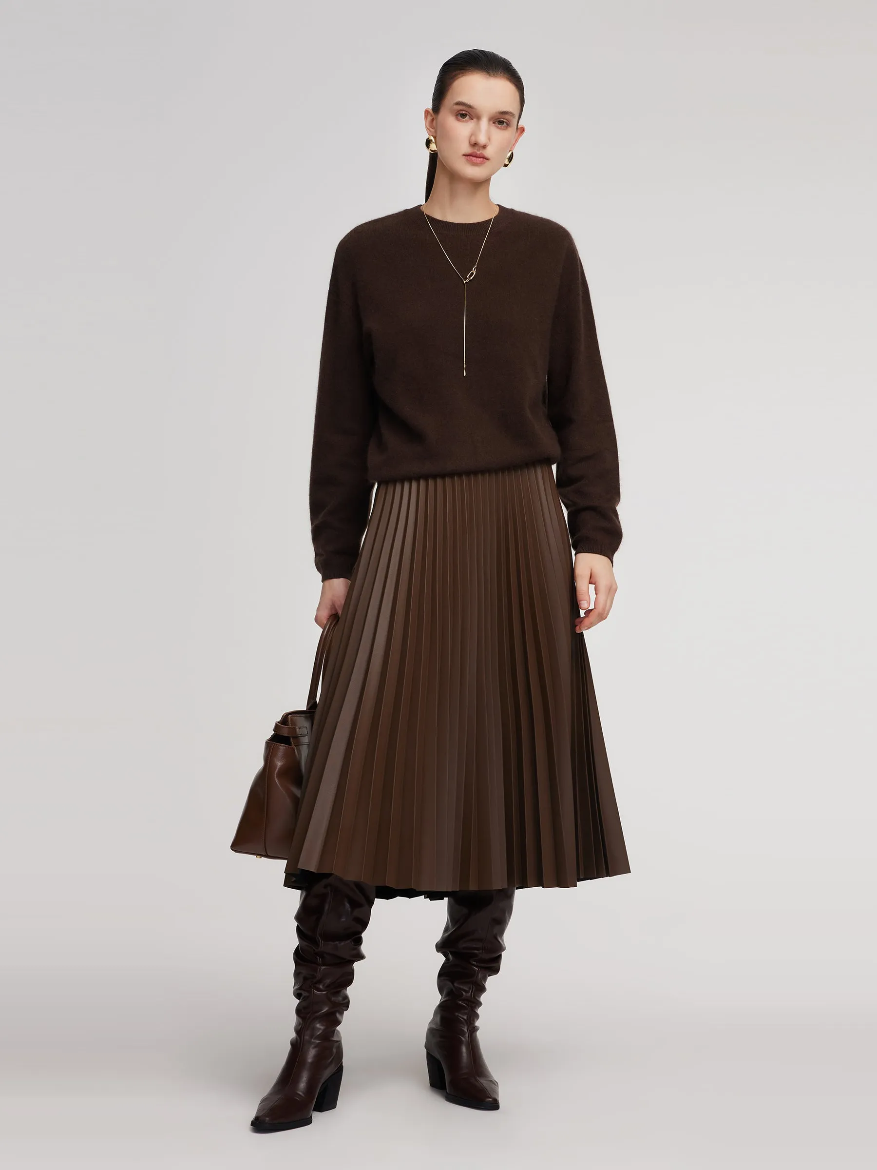 100% Brushed Wool Crew Neck Women Sweater sold by Goelia product image thumbnail 3