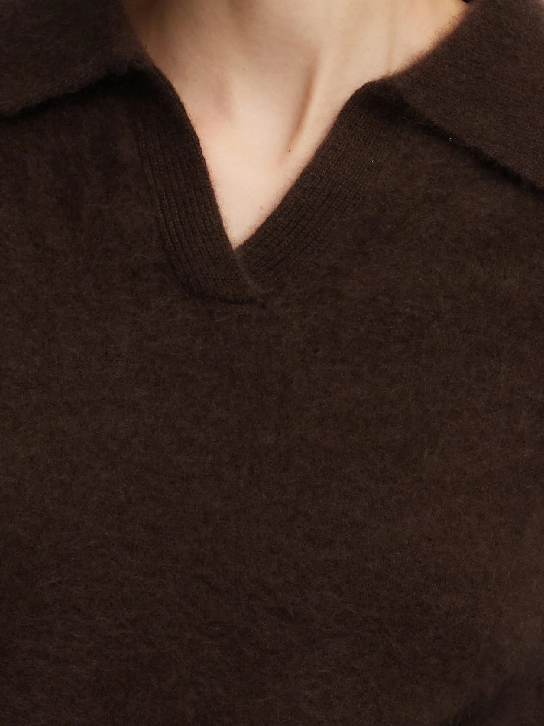 100% Brushed Wool Johnny-Collar Women Sweater sold by Goelia product image thumbnail 5