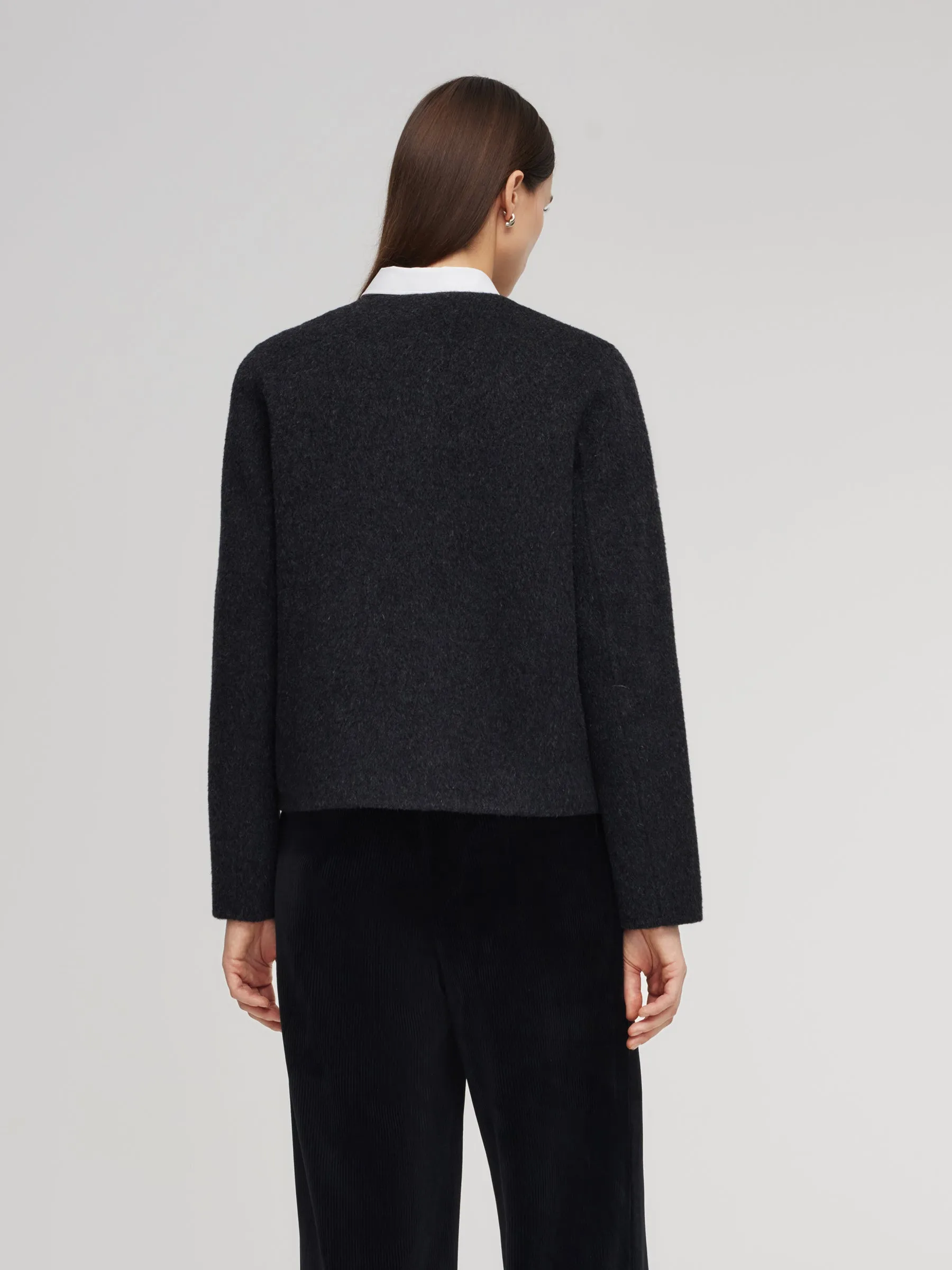 Camel Hair Wool Mulberry Silk Blend Women Jacket sold by Goelia product image thumbnail 4