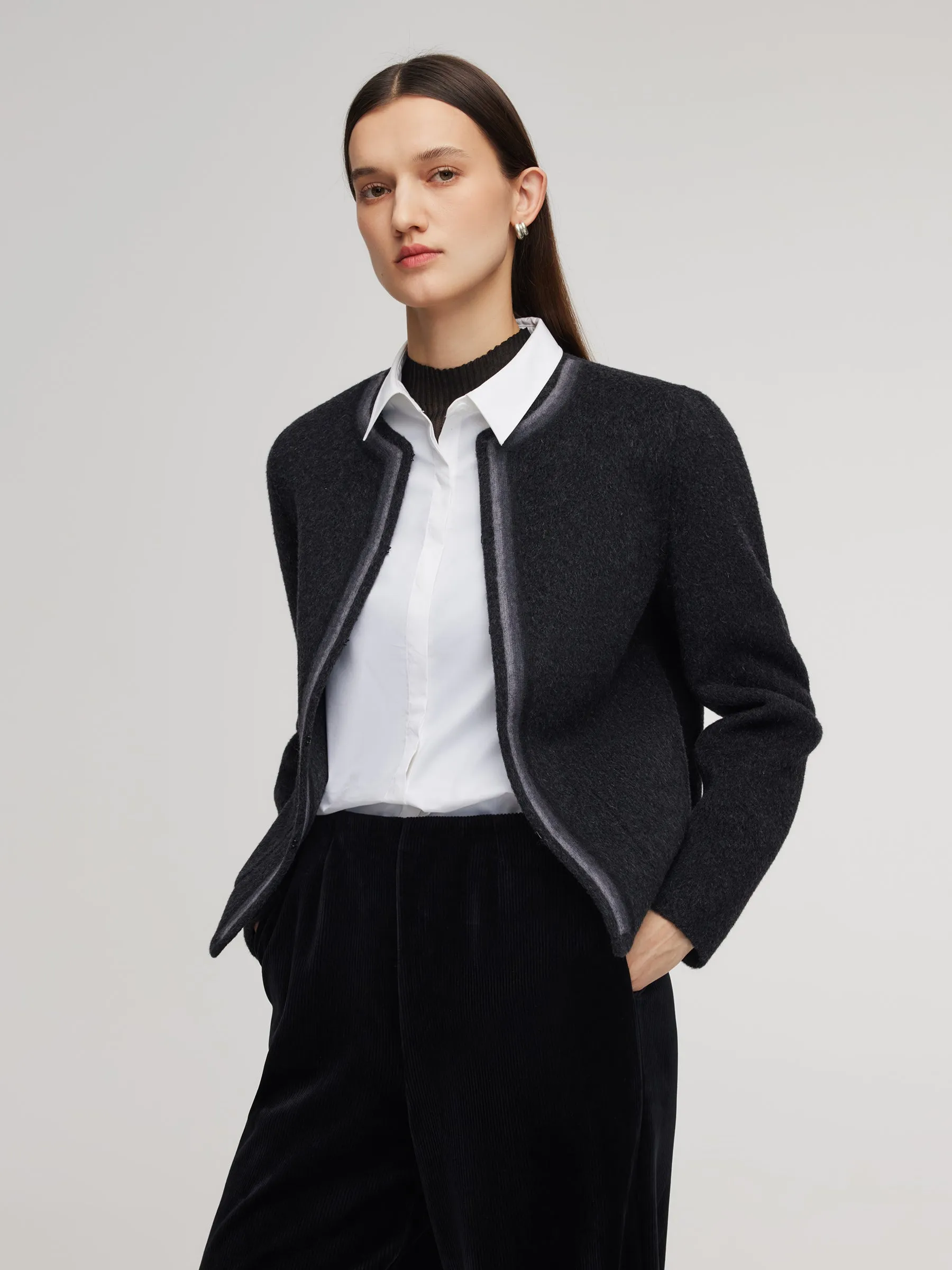 Camel Hair Wool Mulberry Silk Blend Women Jacket sold by Goelia product image thumbnail 5