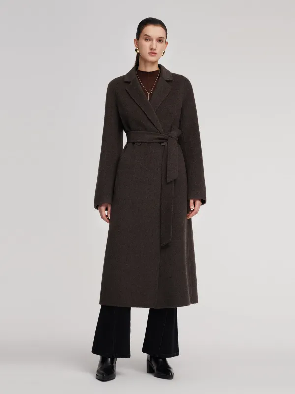 [Preview] Camel Hair Wool Blend Women Wrap Overcoat sold by Goelia