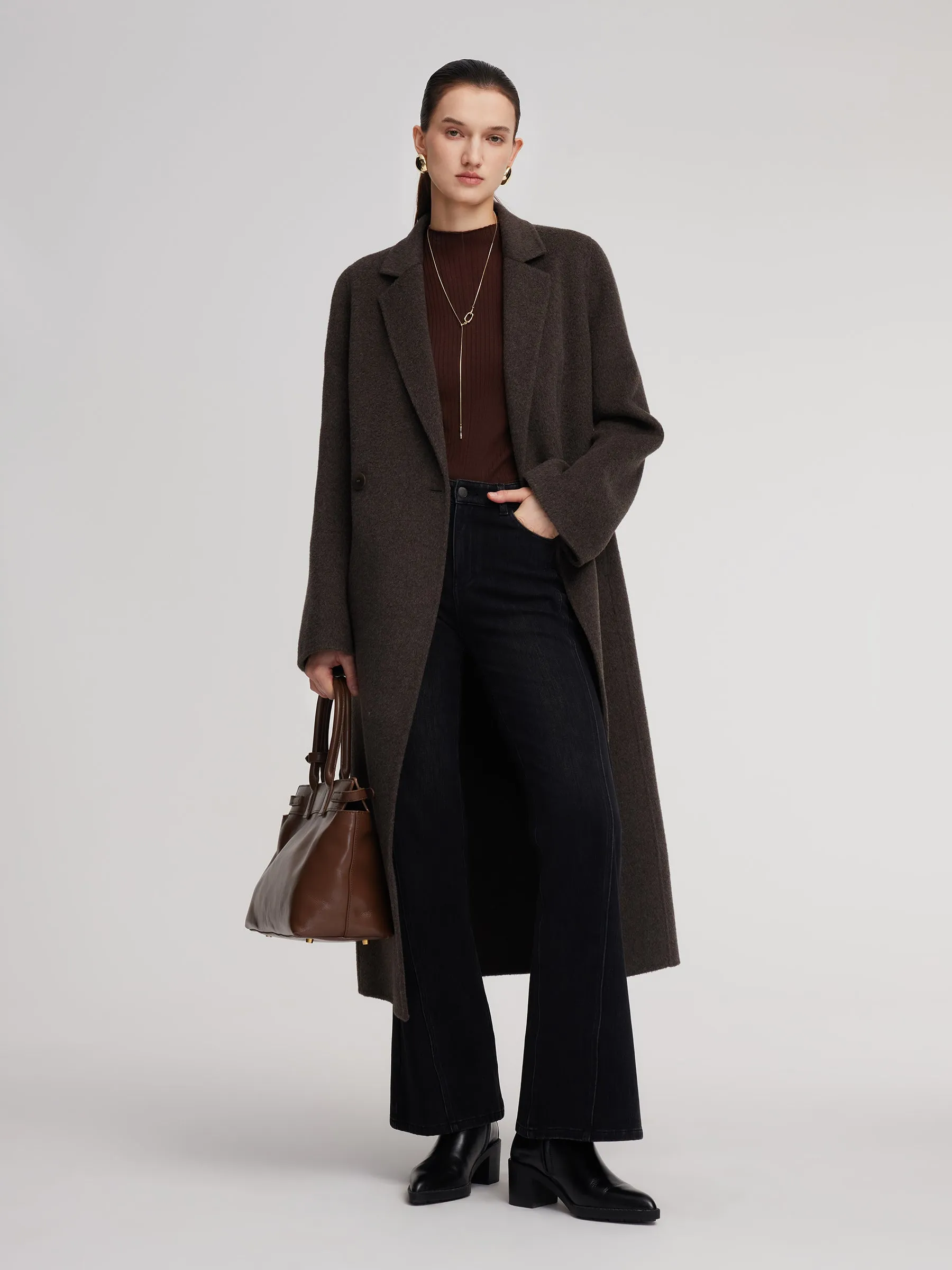 Camel Hair Wool Blend Women Wrap Overcoat sold by Goelia product image thumbnail 2