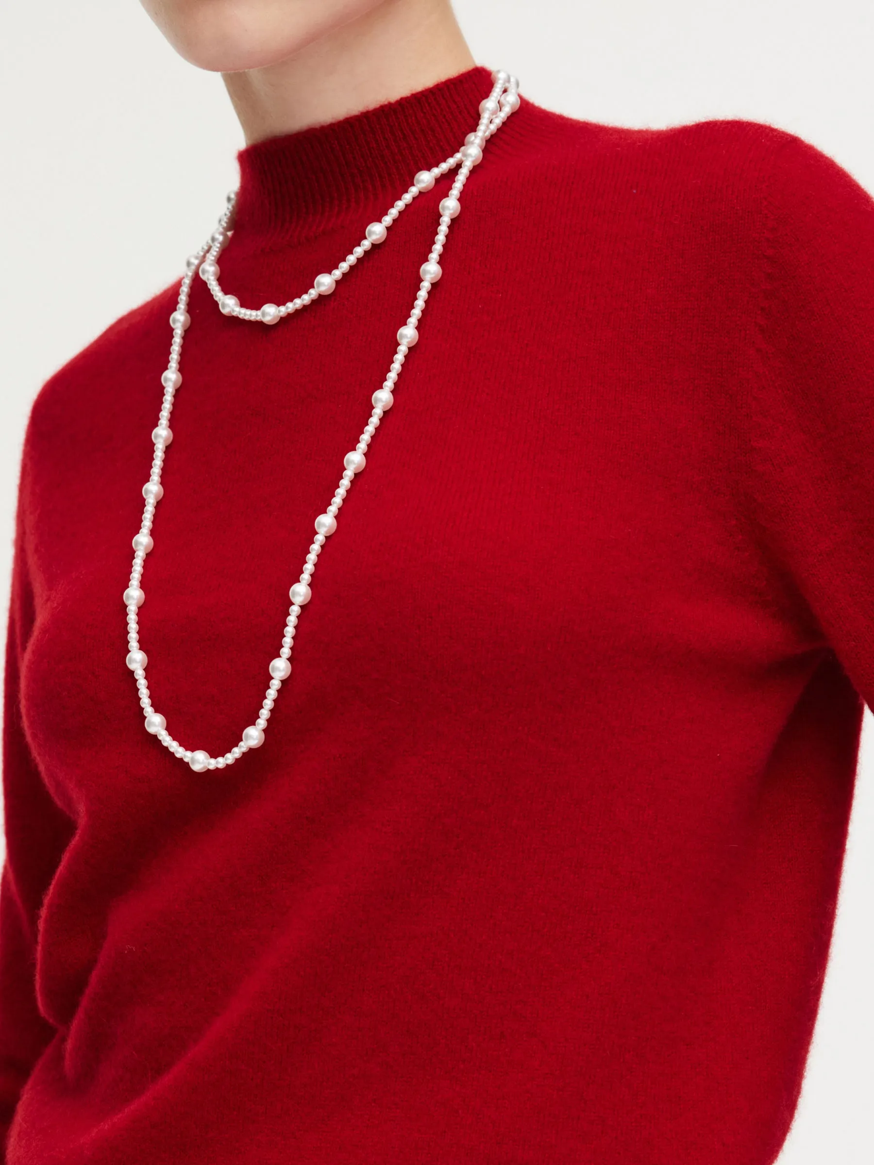 100% Cashmere Mock Neck Women Sweater sold by Goelia product image thumbnail 5