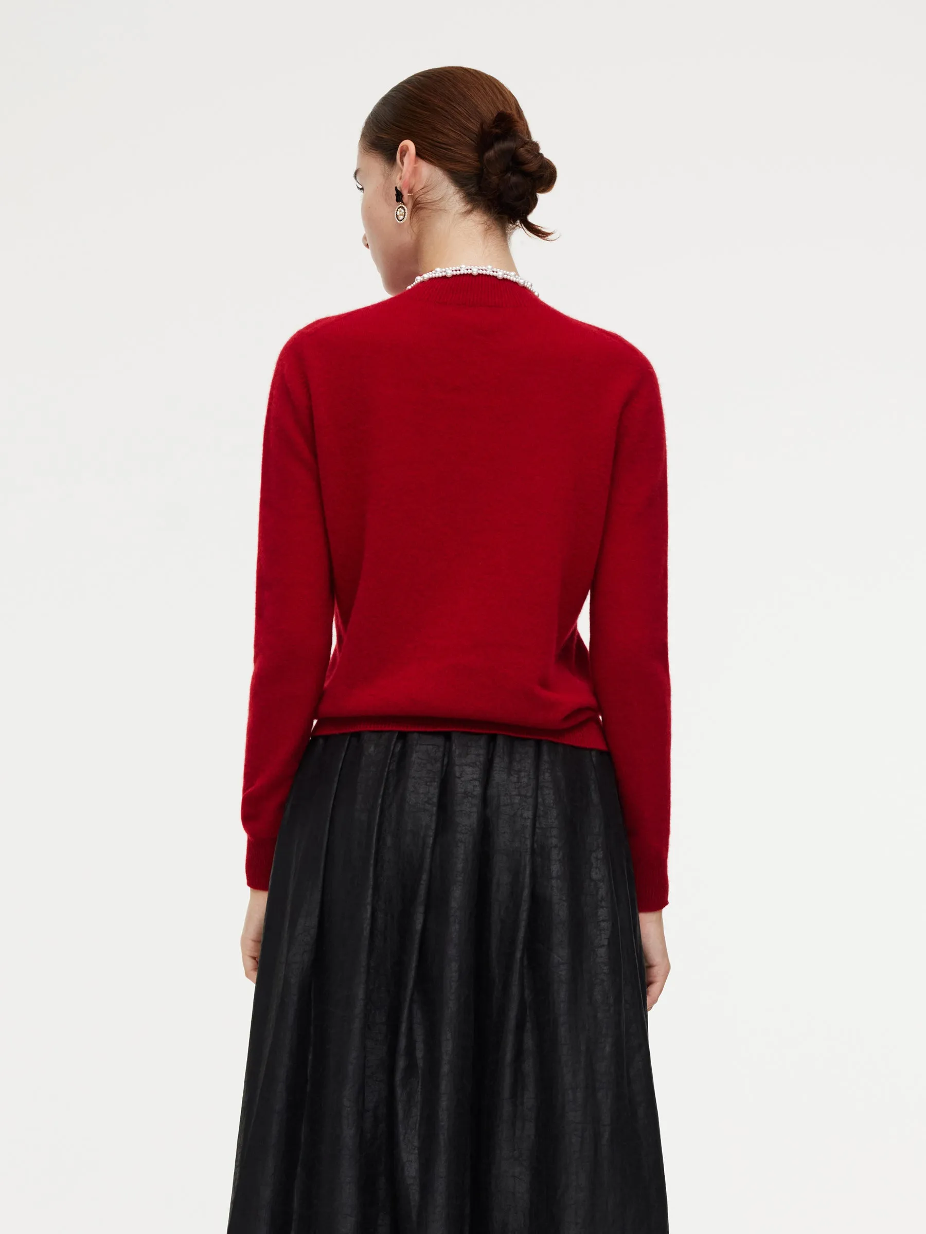 100% Cashmere Mock Neck Women Sweater sold by Goelia product image thumbnail 4