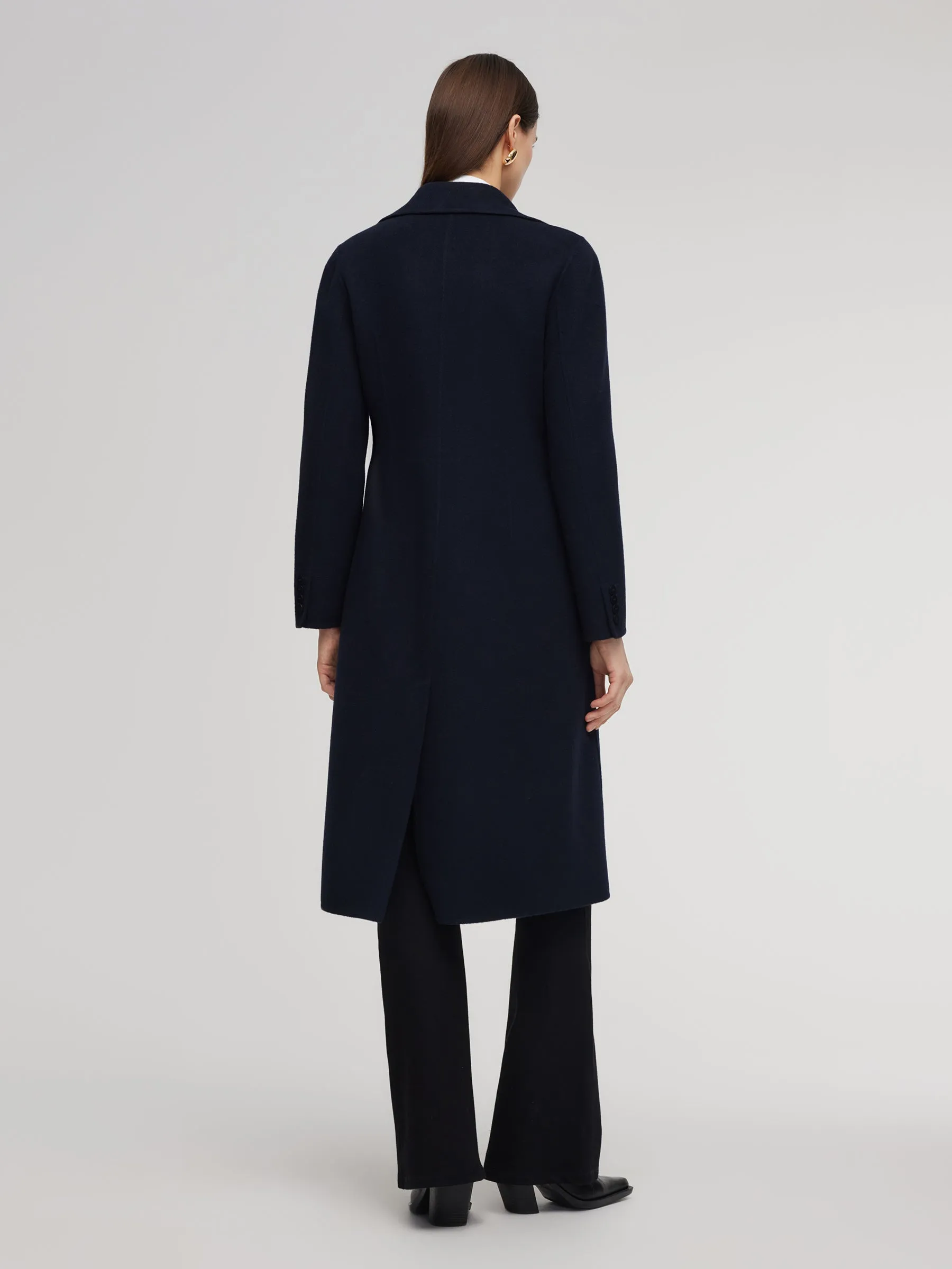 100% Wool Double-Faced Gathered Waist Women Overcoat sold by Goelia product image thumbnail 3