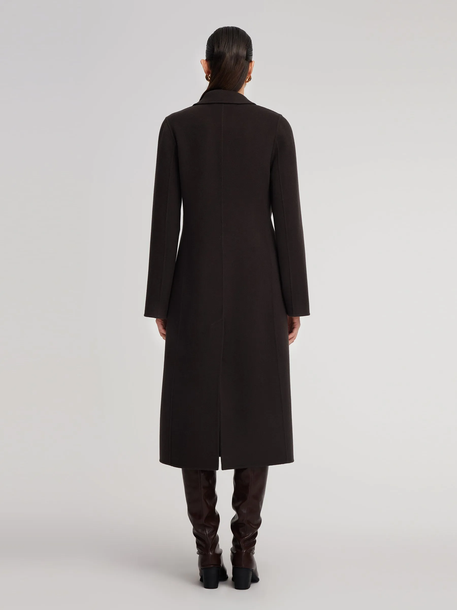 Cashmere Wool Blend Gathered Waist Women Overcoat sold by Goelia product image thumbnail 4