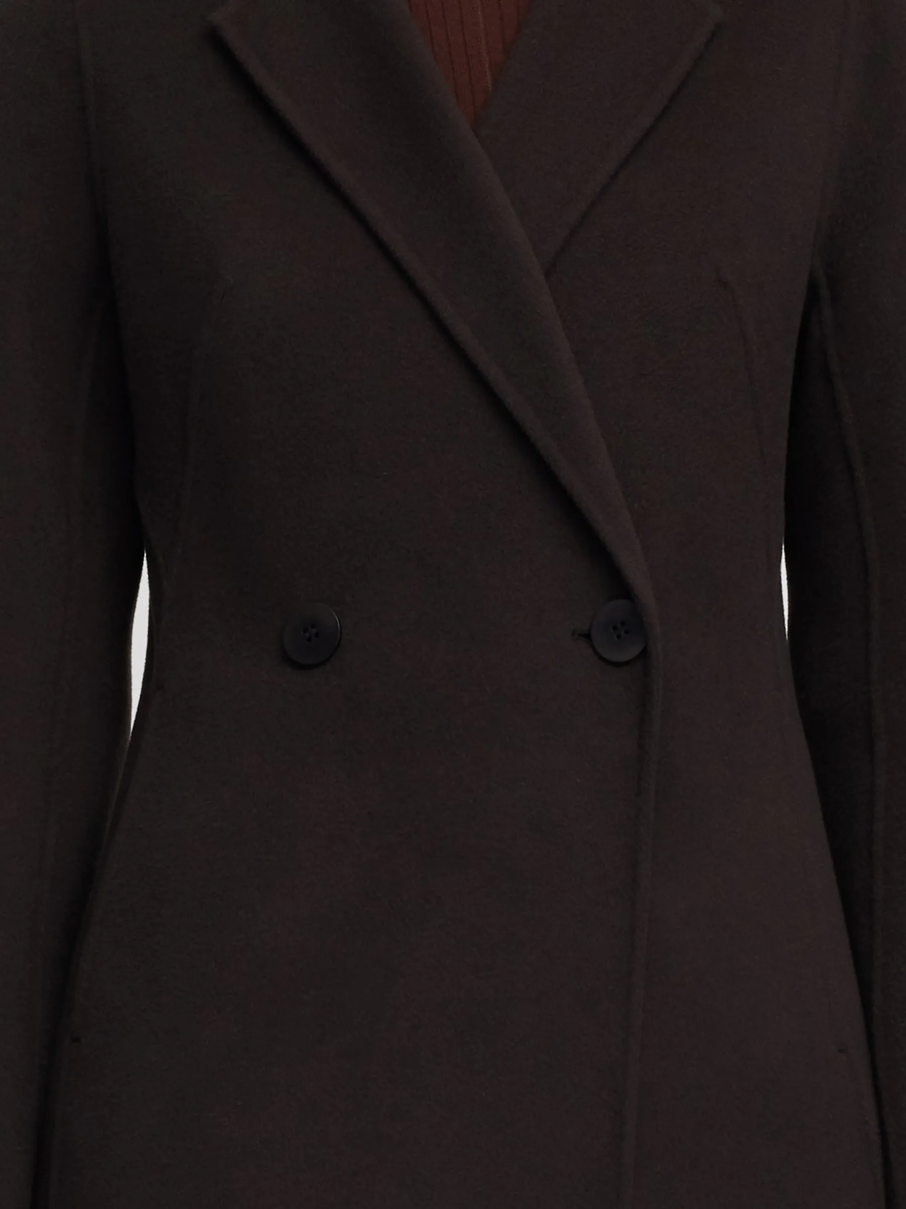 Cashmere Wool Blend Gathered Waist Women Overcoat sold by Goelia product image thumbnail 5
