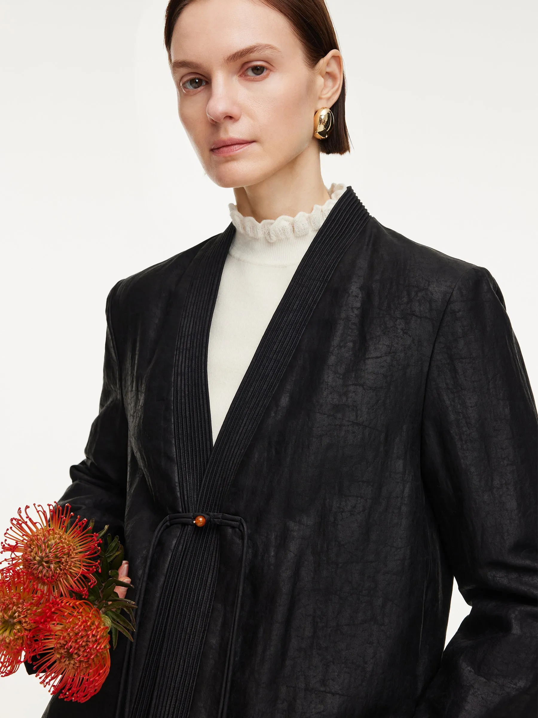 18MM Gambiered Canton Gauze Women Quilted Jacket sold by Goelia product image thumbnail 5