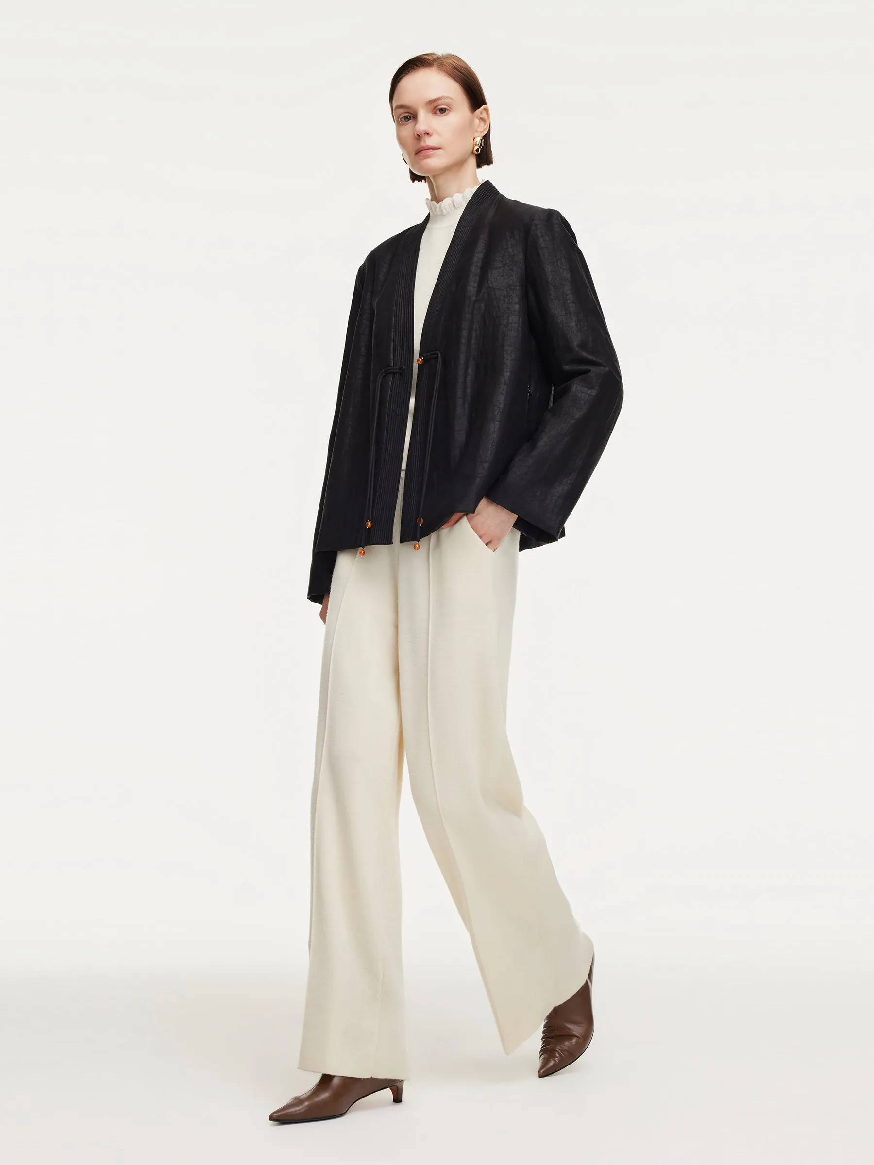 18MM Gambiered Canton Gauze Women Quilted Jacket sold by Goelia product image thumbnail 2