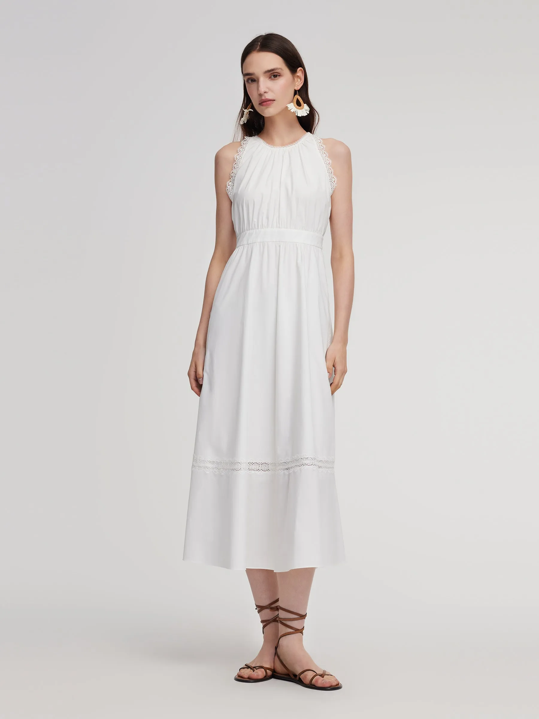 100% Cotton A-Line Women Maxi Vest Dress sold by Goelia product image thumbnail 2