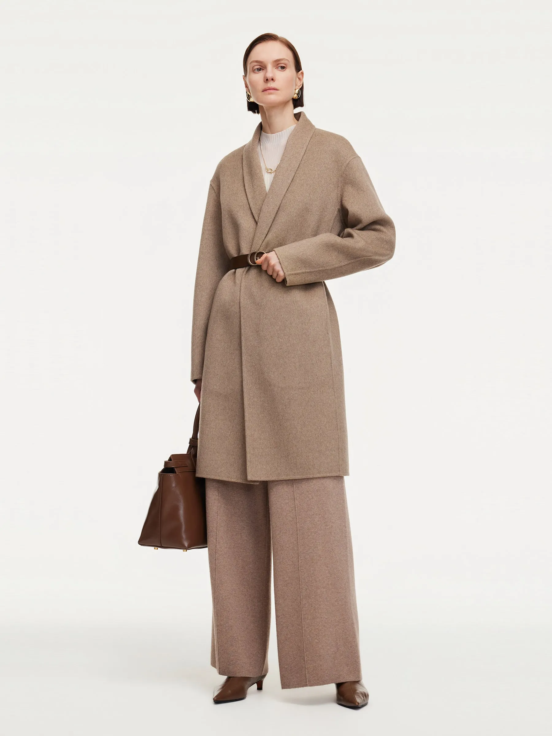 100% Cashmere Double-Faced Women Coat sold by Goelia product image thumbnail 4